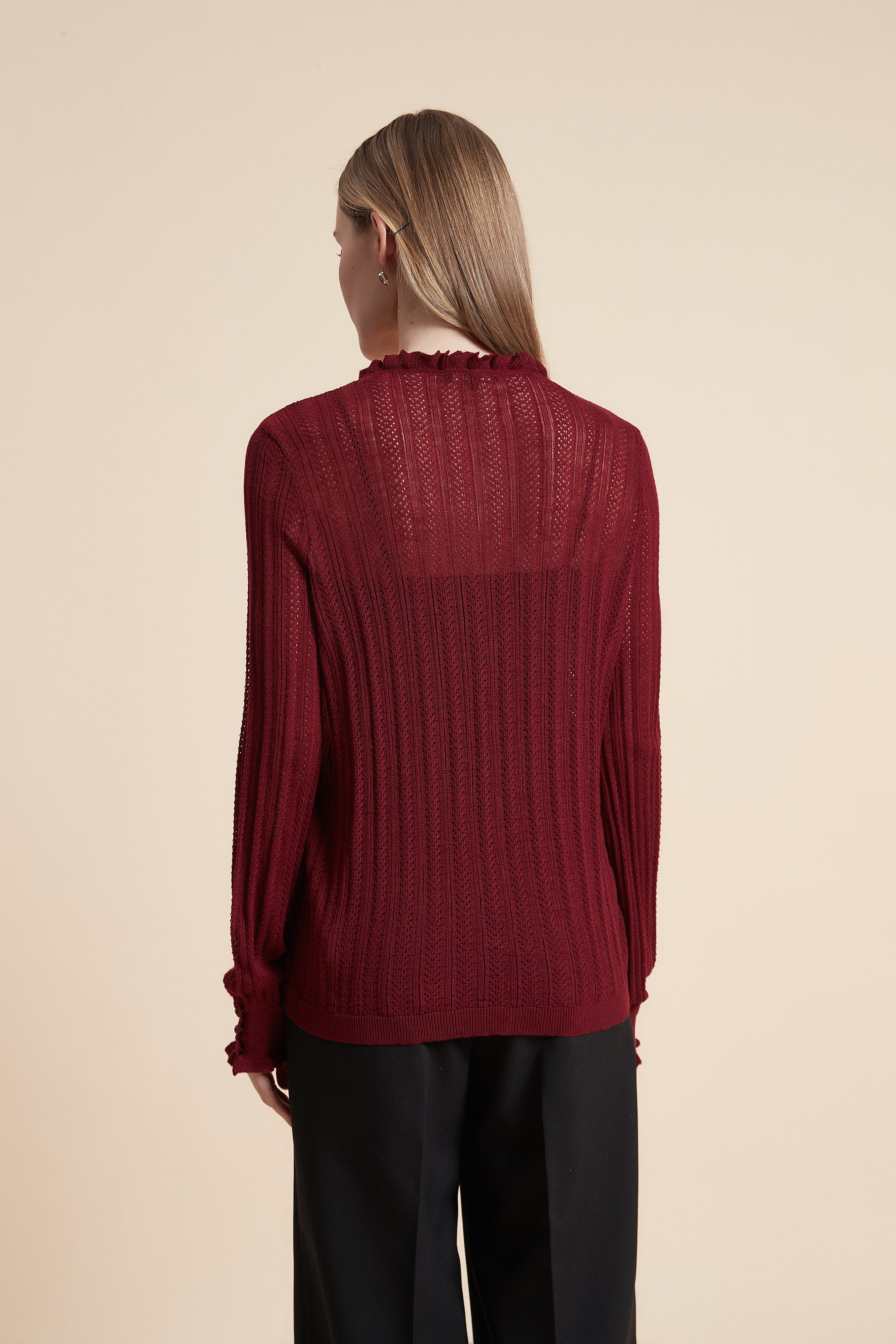 Long Sleeve Waist-Length Cardigan