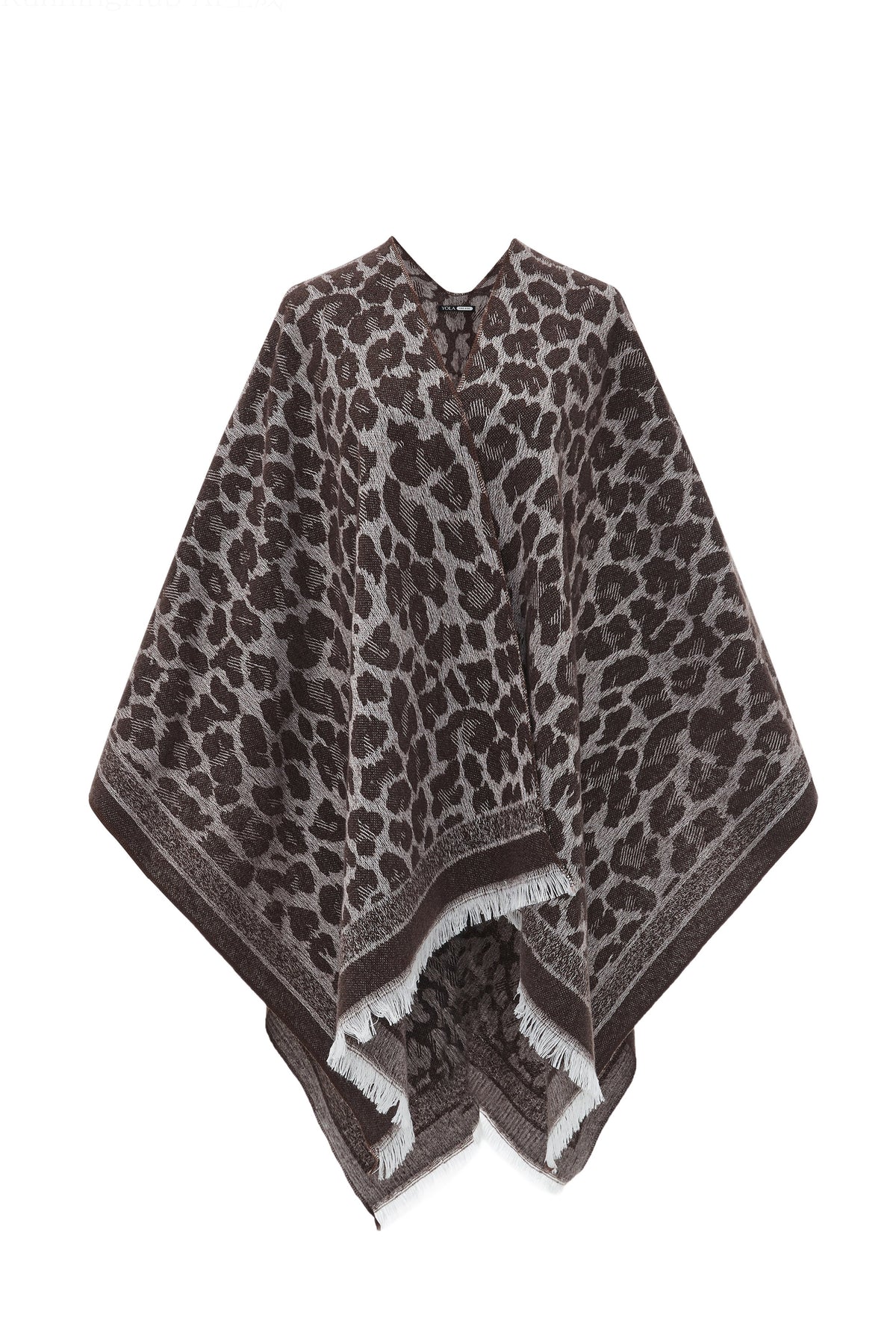 Tiger Poncho with Fringes