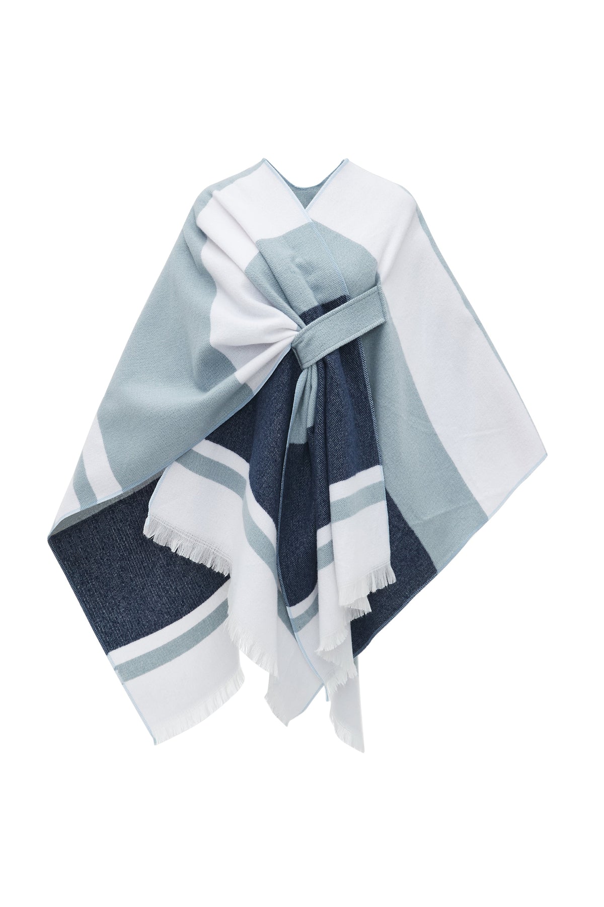 Long Striped Poncho