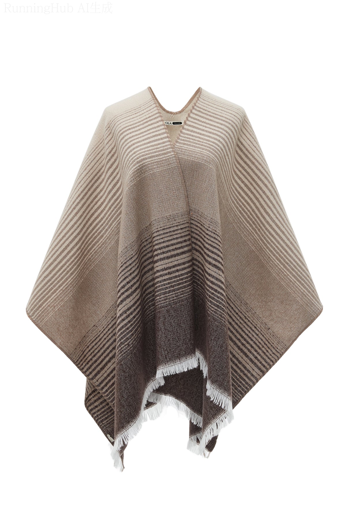 Long Striped Poncho