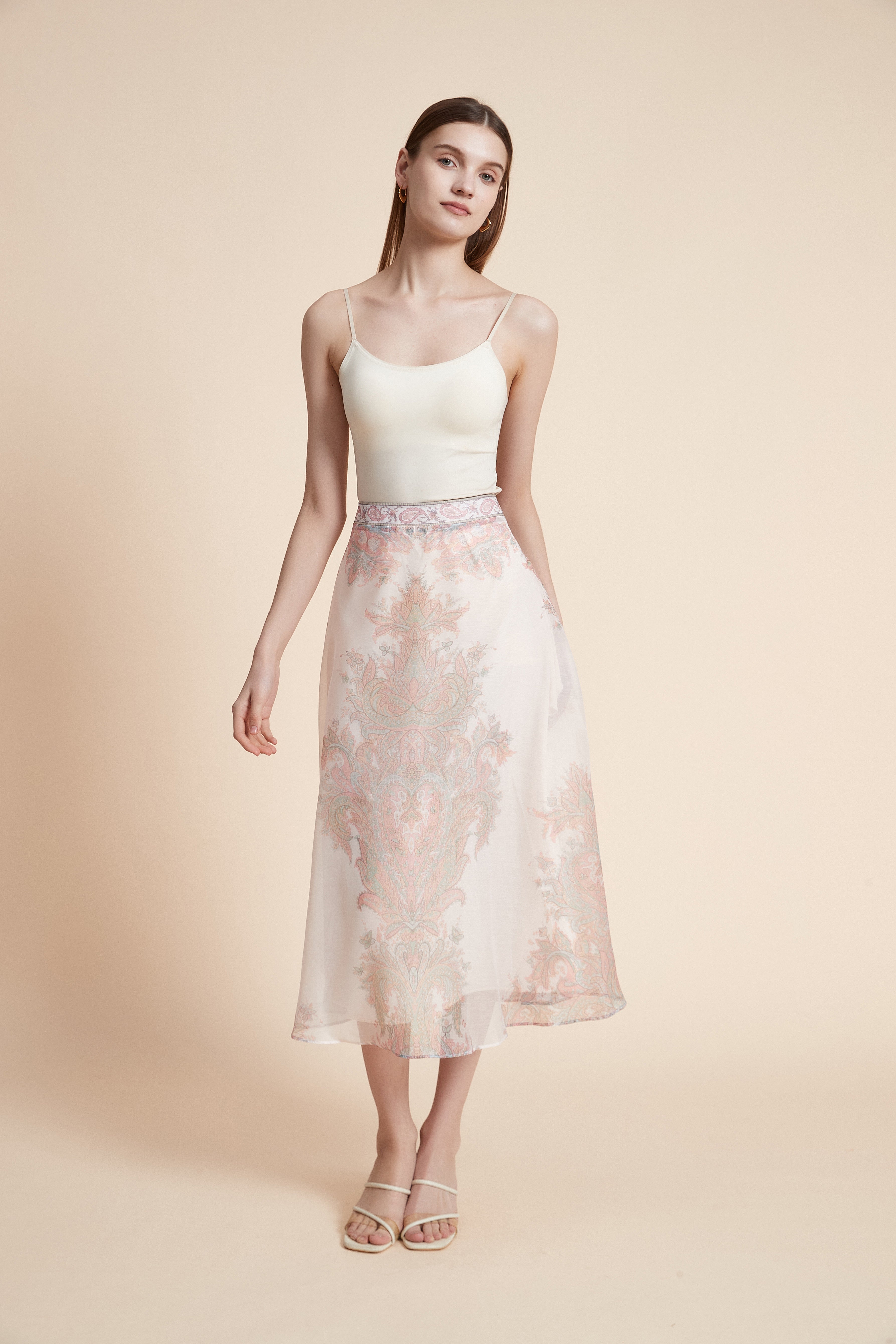 تنورة ميدي مطبوعة