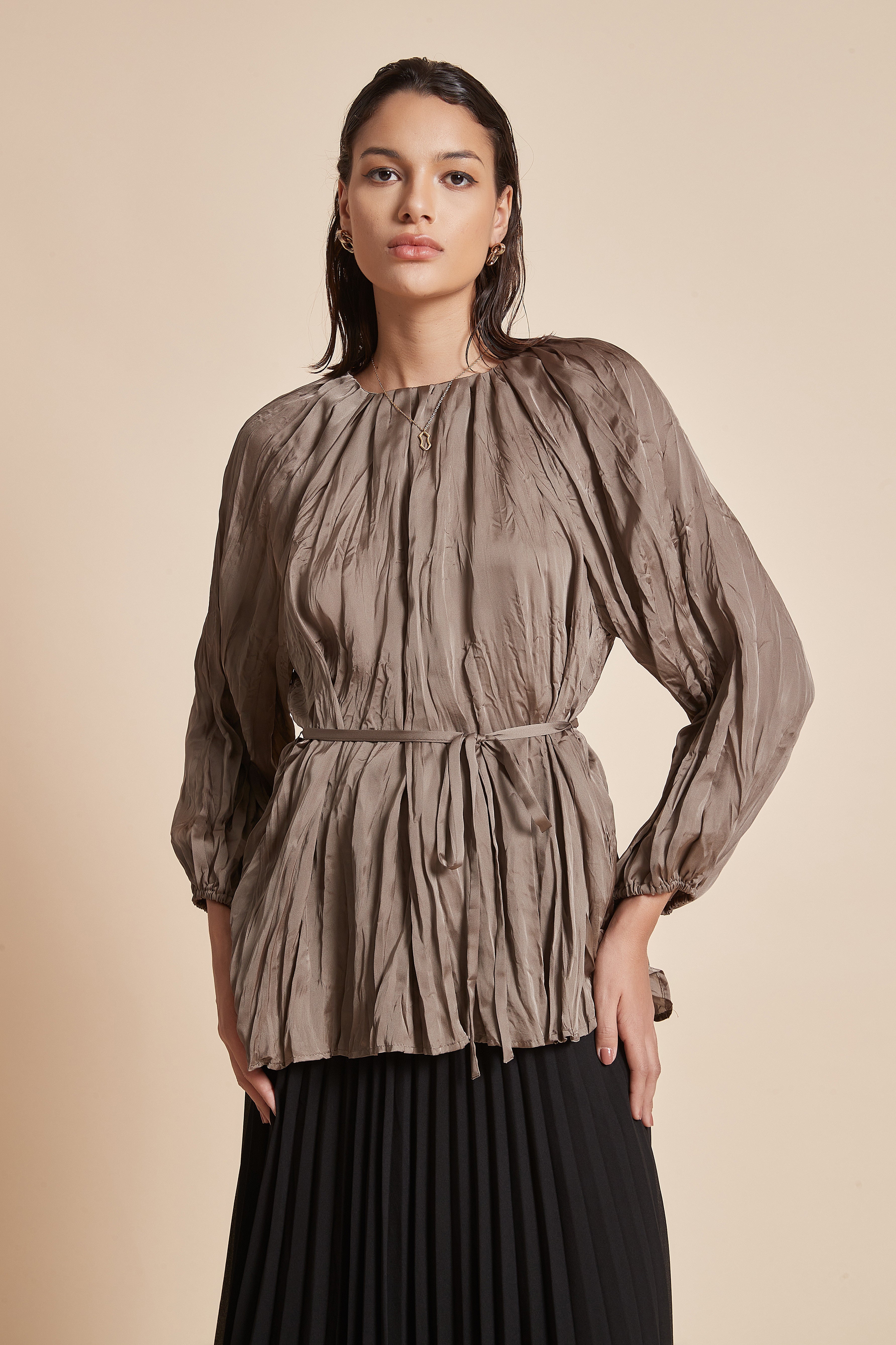 Long Blouse with Long Sleeves