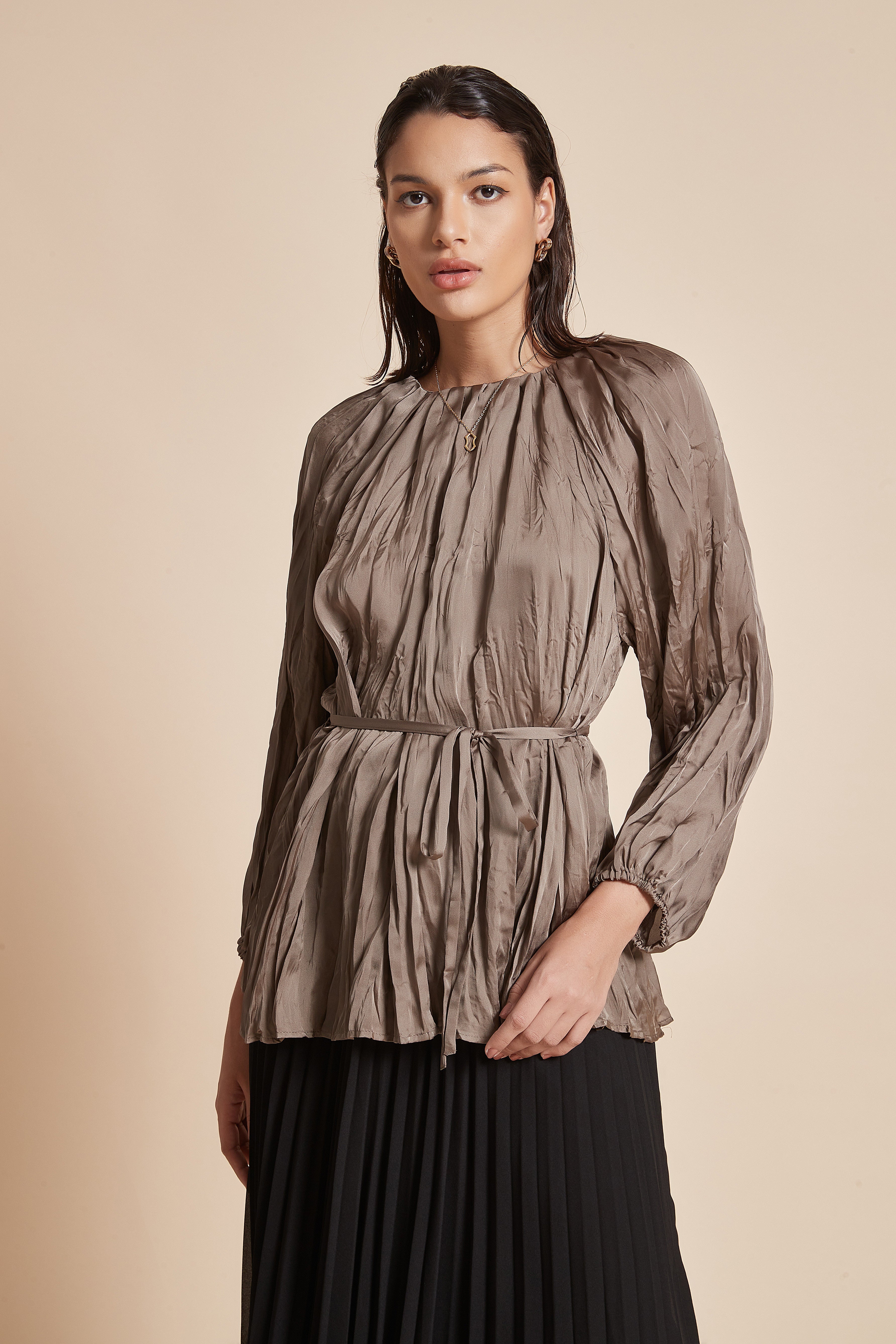 Long Blouse with Long Sleeves