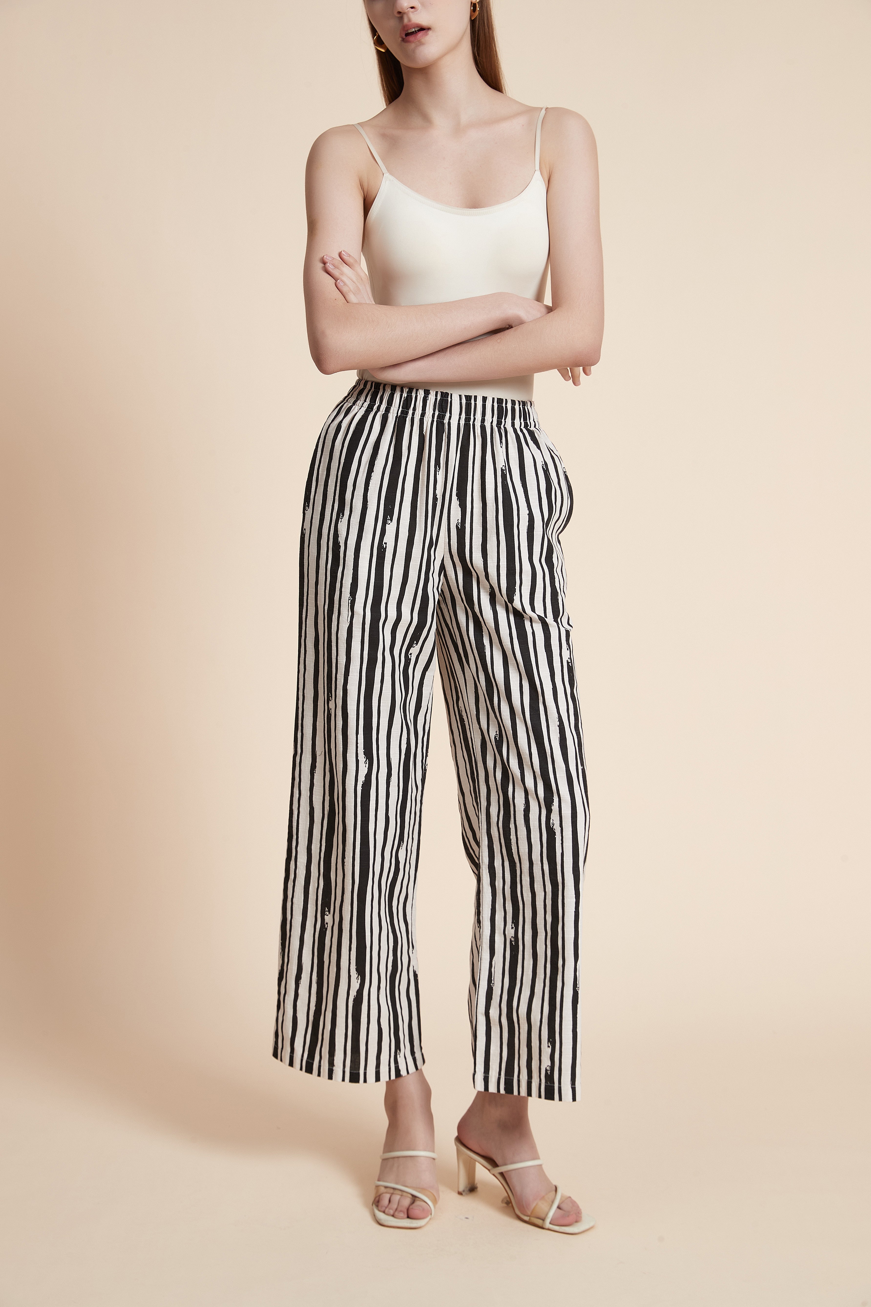 بنطلون طويل منقوش خطوط