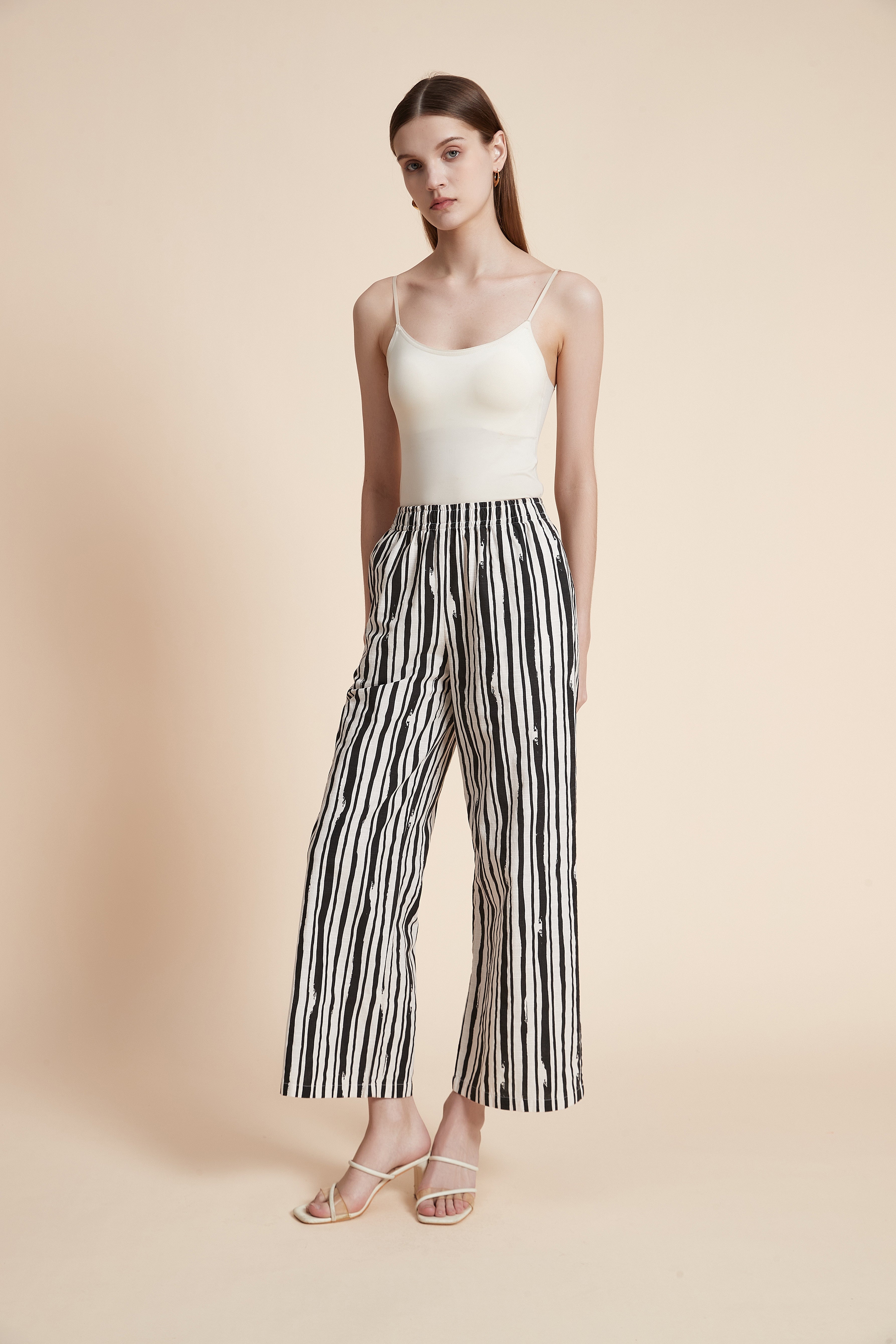 بنطلون طويل منقوش خطوط