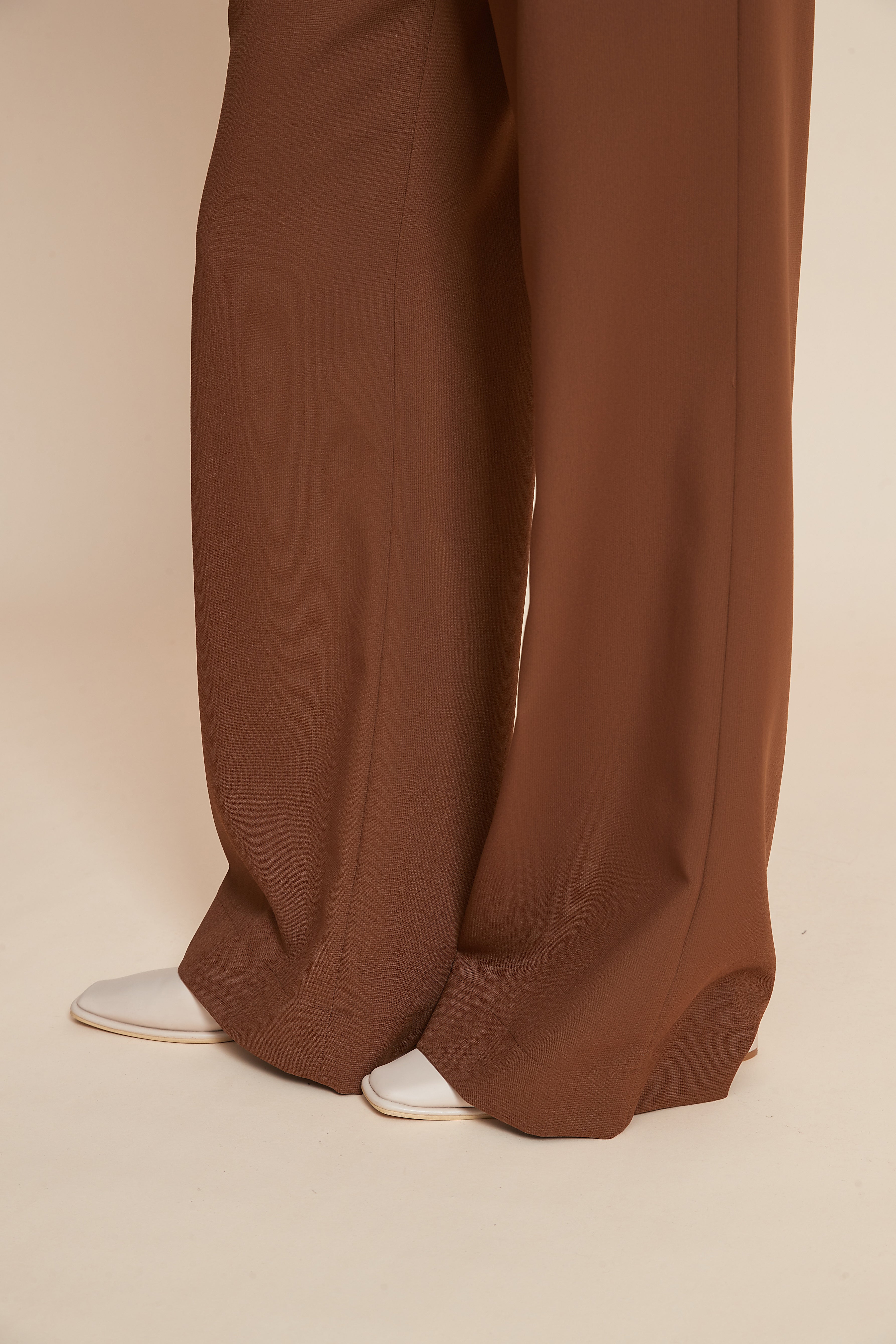 Long Plain Wide-Leg Pants