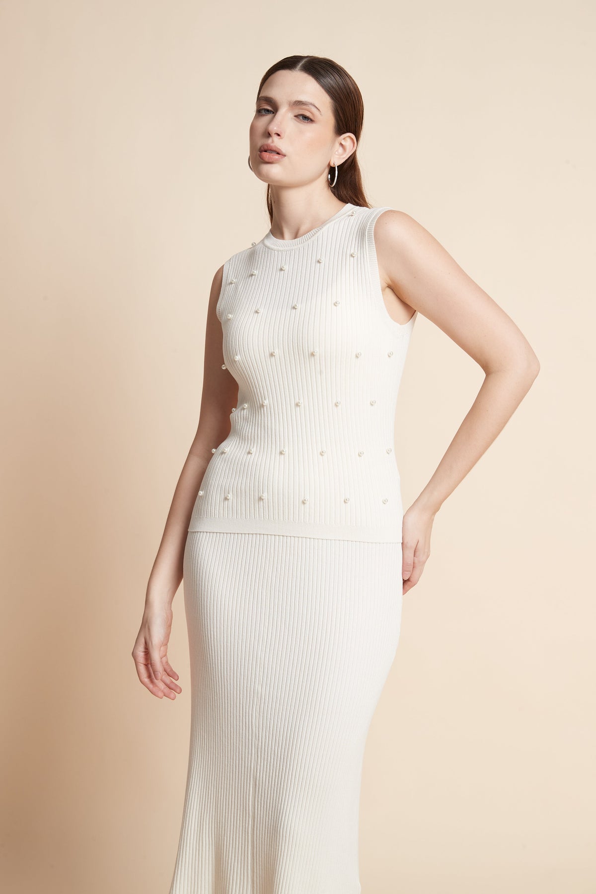 Embroidered Sleeveless Top