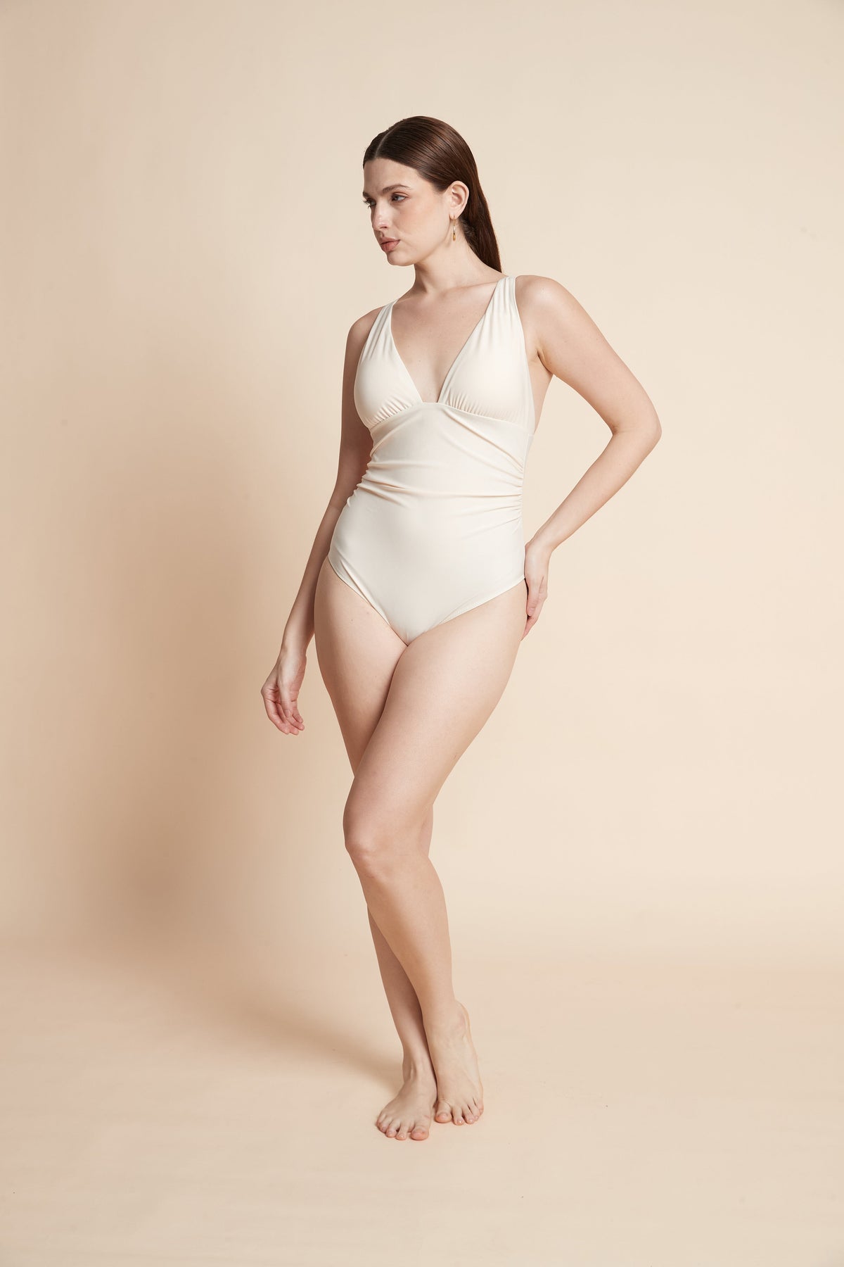 Plain One-Piece Swimsuit