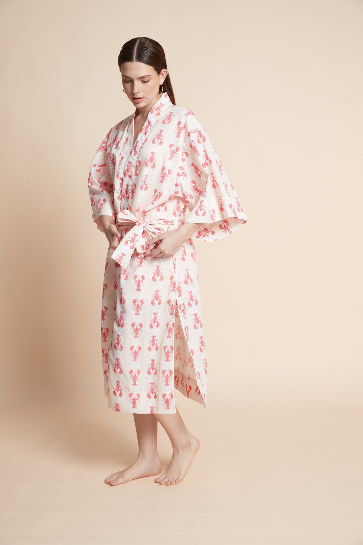Printed Half-Sleeve Kimono
