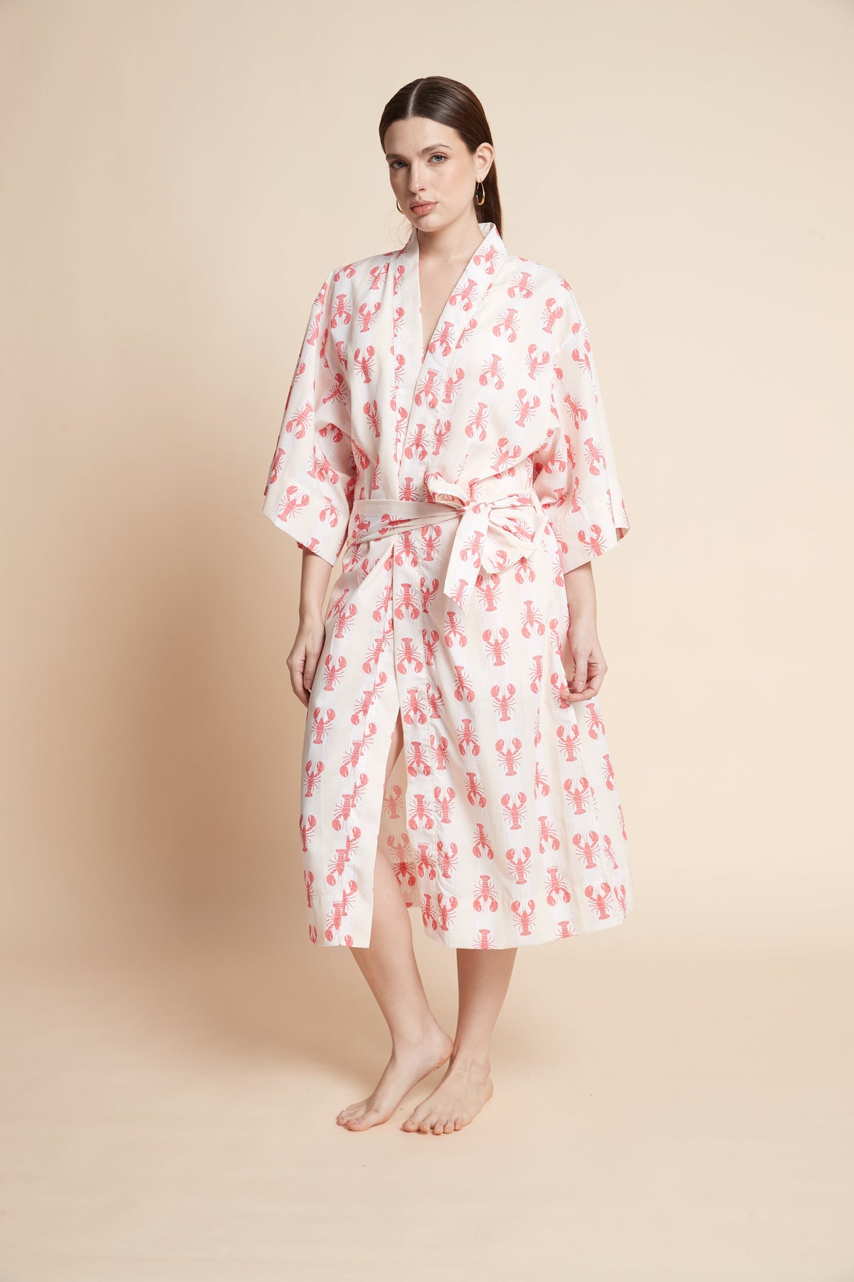 Printed Half-Sleeve Kimono