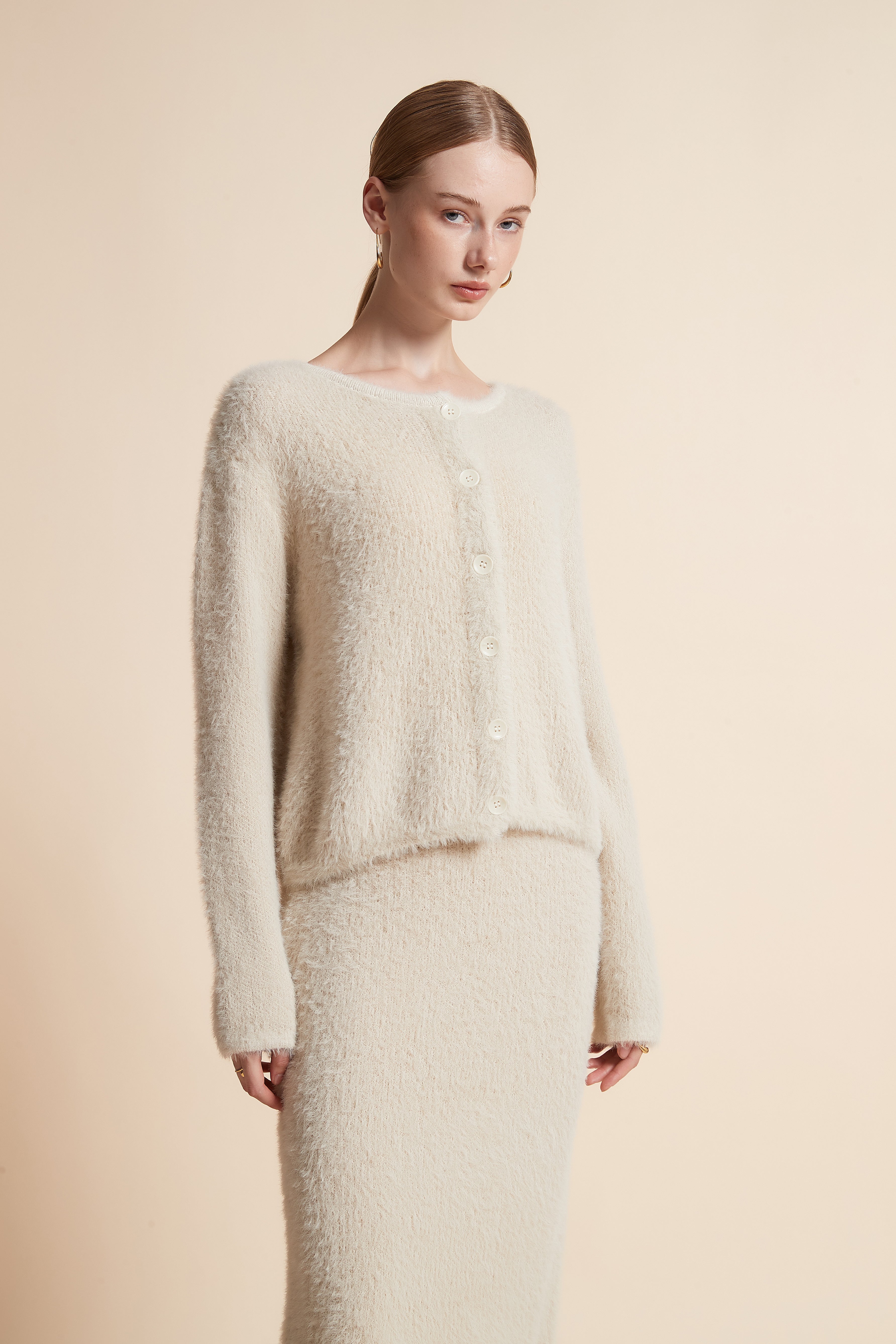 Solid Fur Cardigan