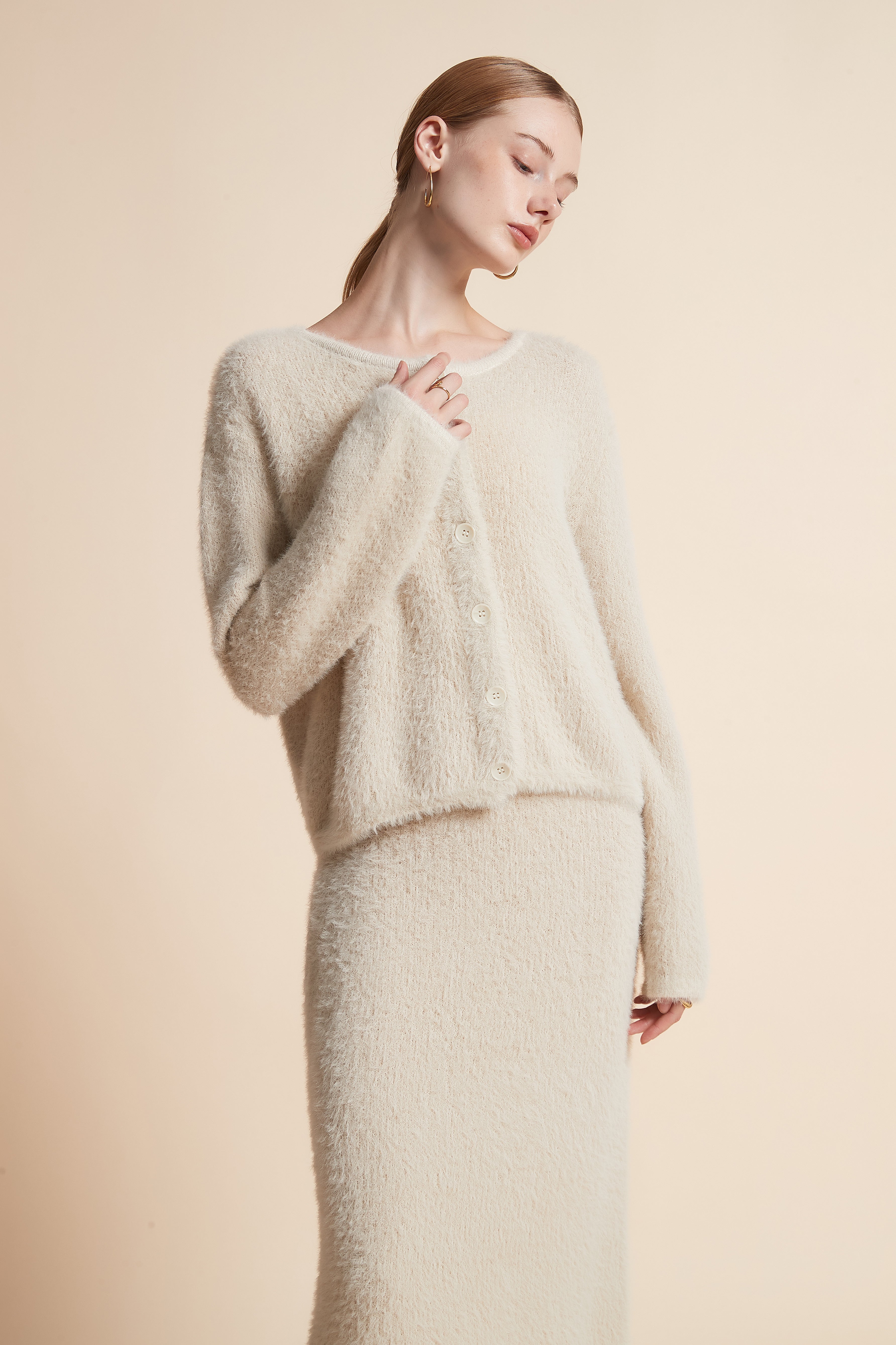 Solid Fur Cardigan