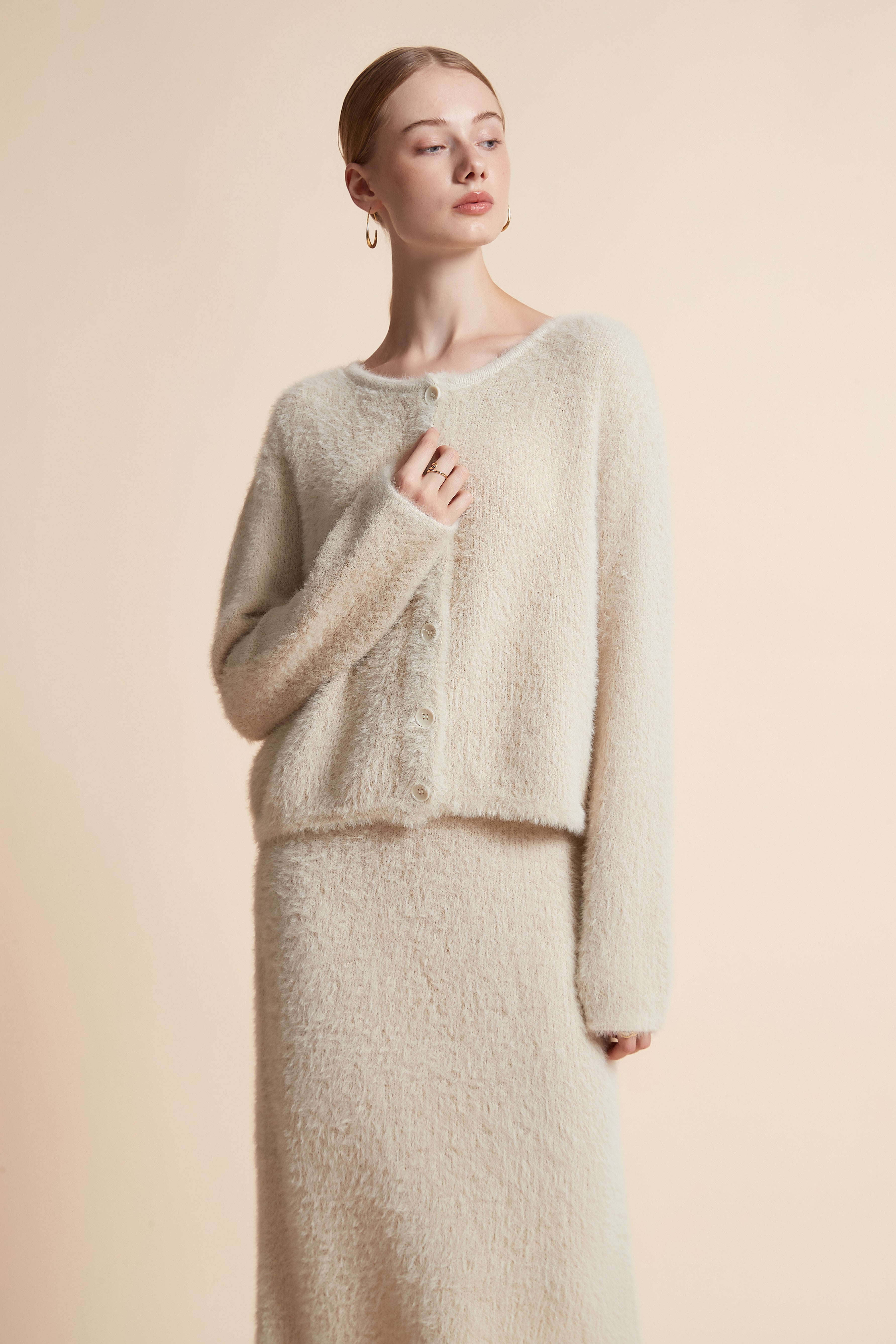 Solid Fur Cardigan