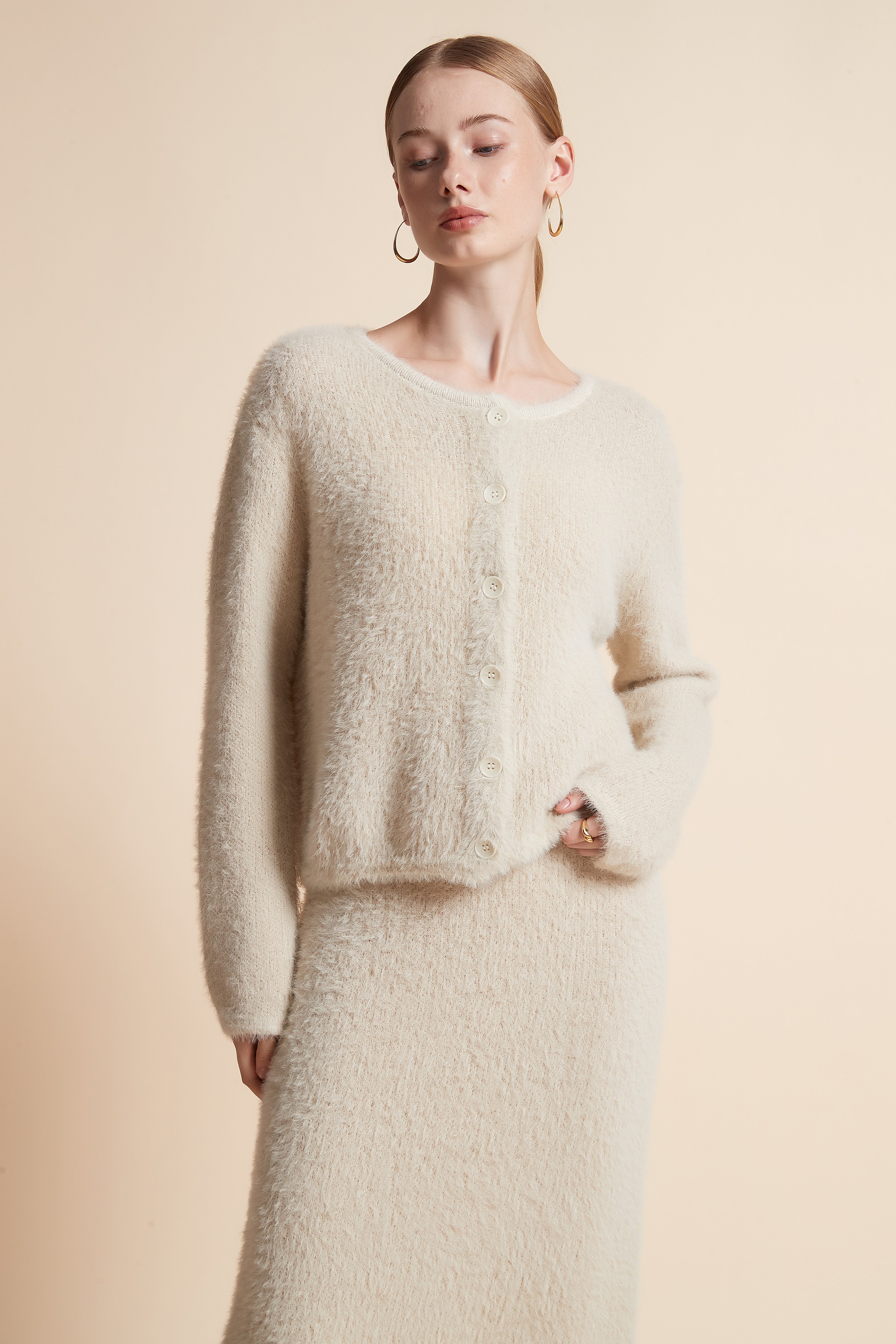 Solid Fur Cardigan