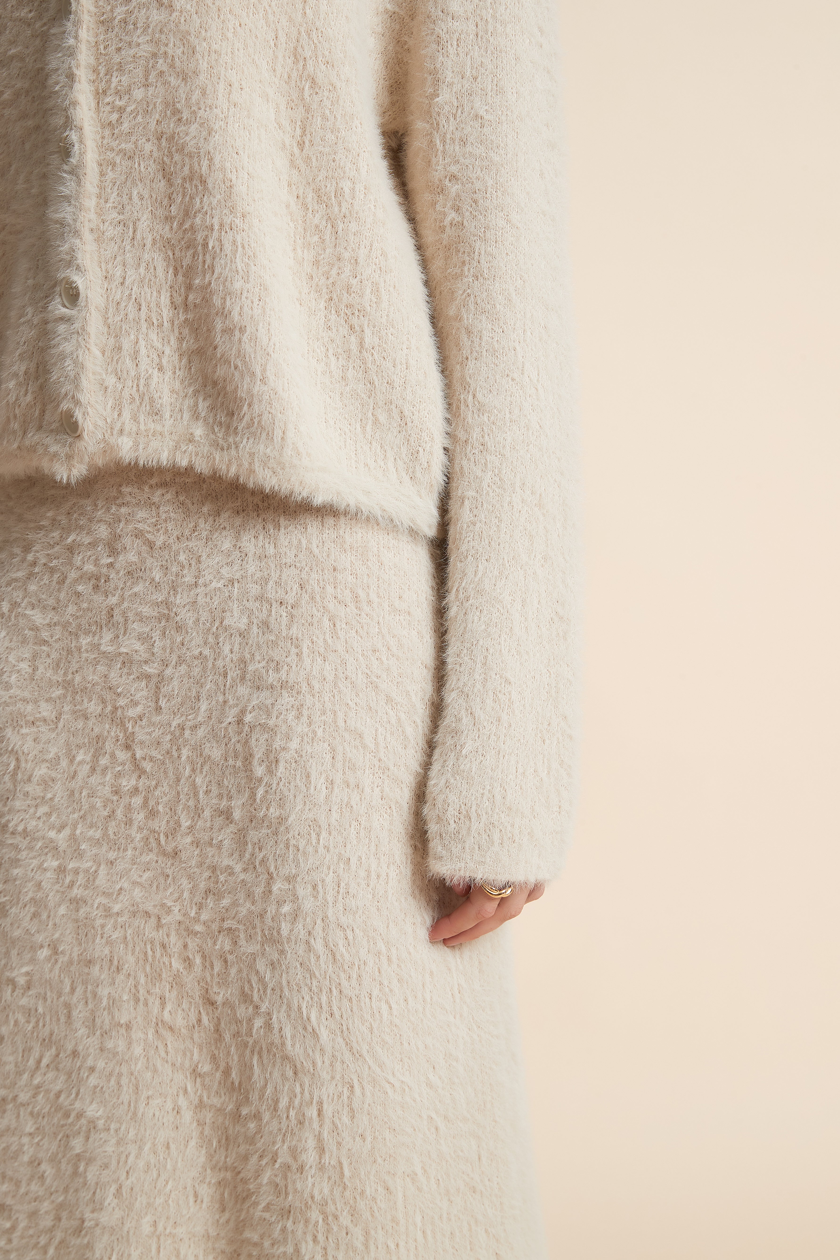 Solid Fur Cardigan