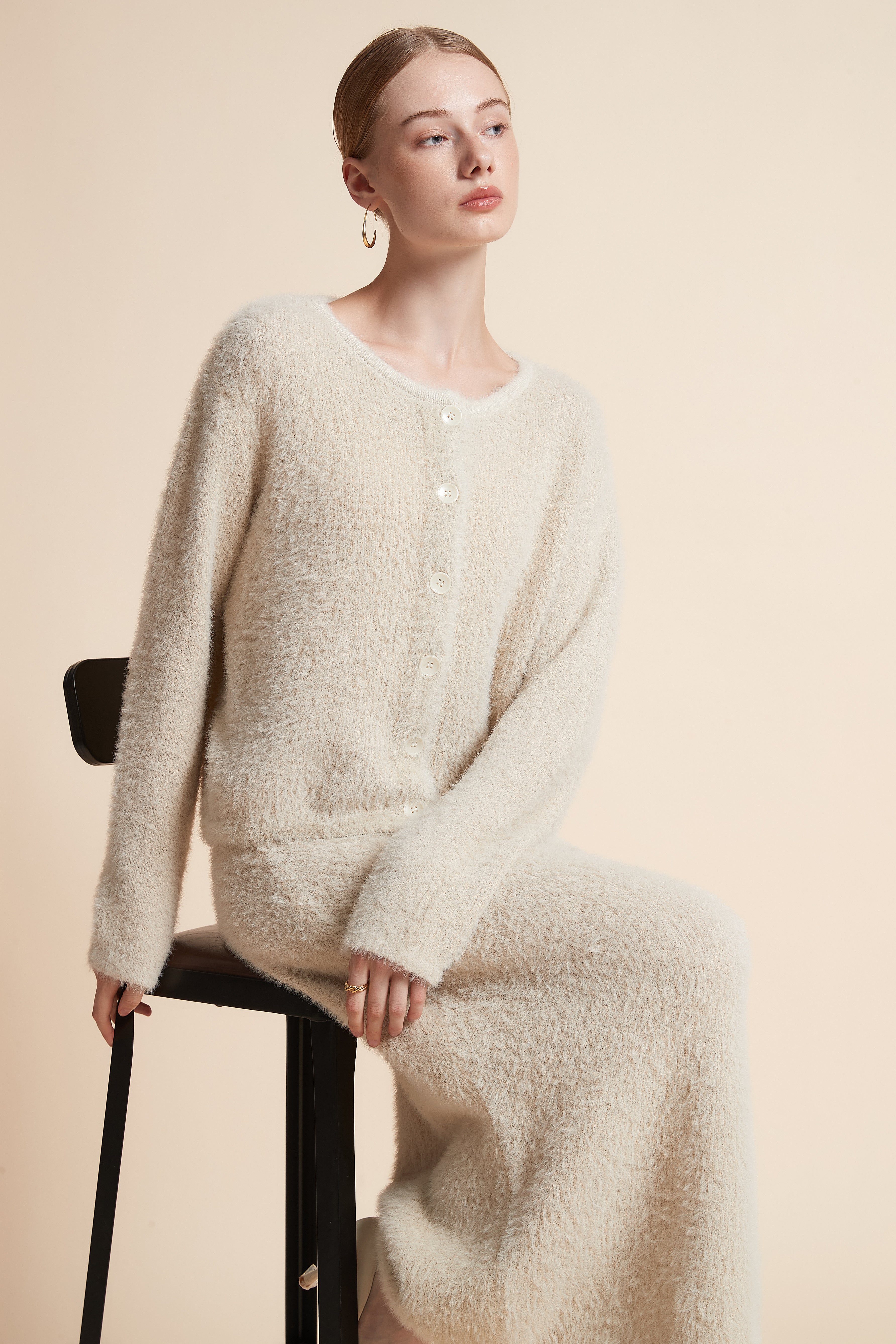 Solid Fur Cardigan
