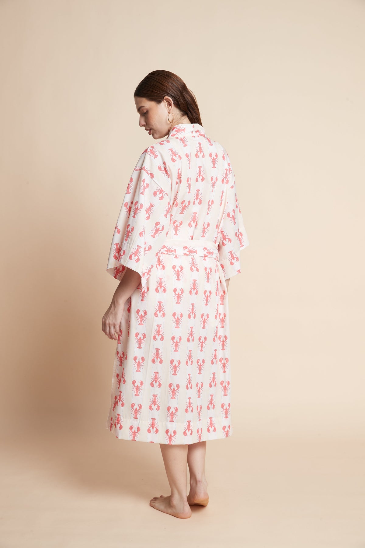 Printed Half-Sleeve Kimono