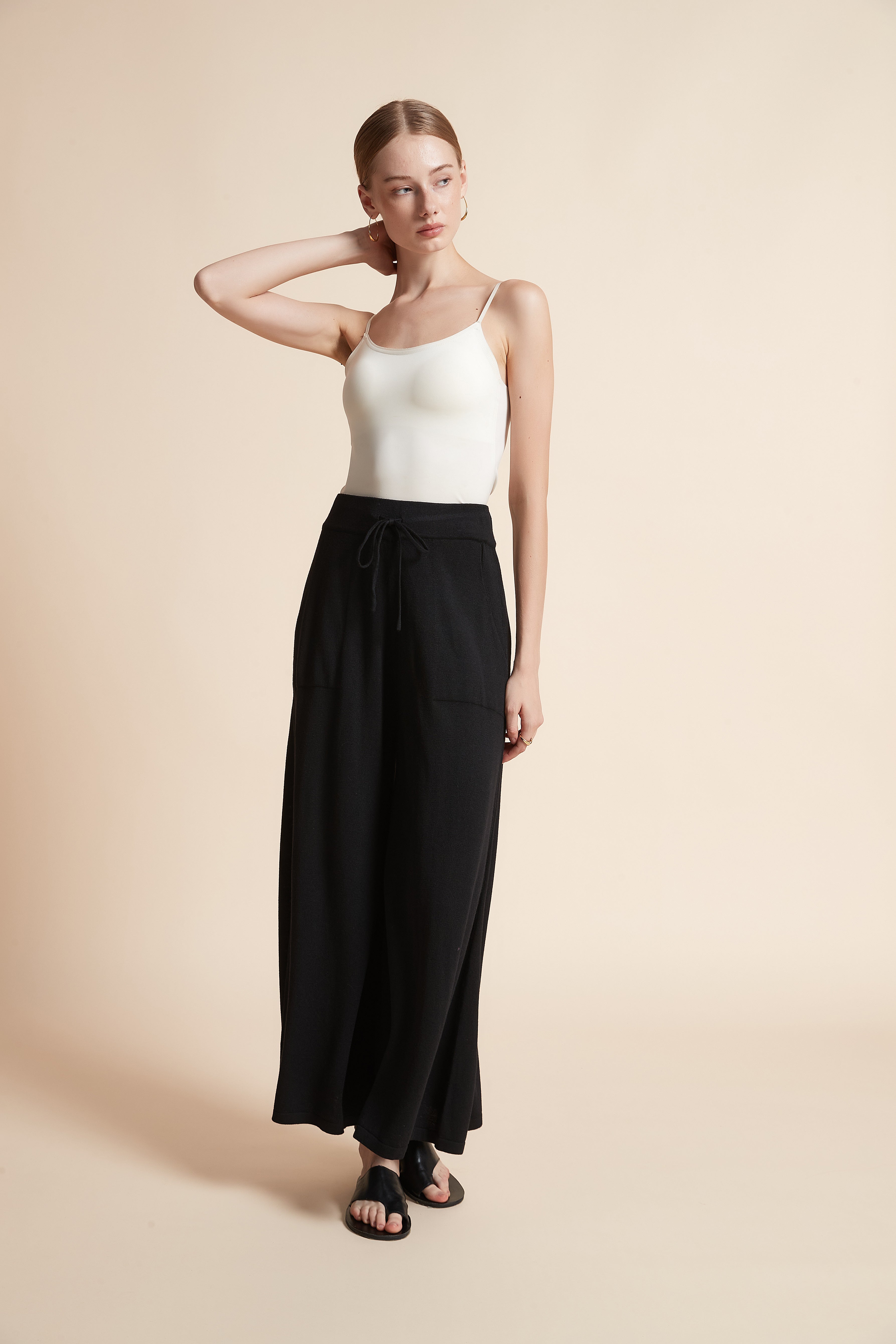 Wide-Leg Pants with Pockets