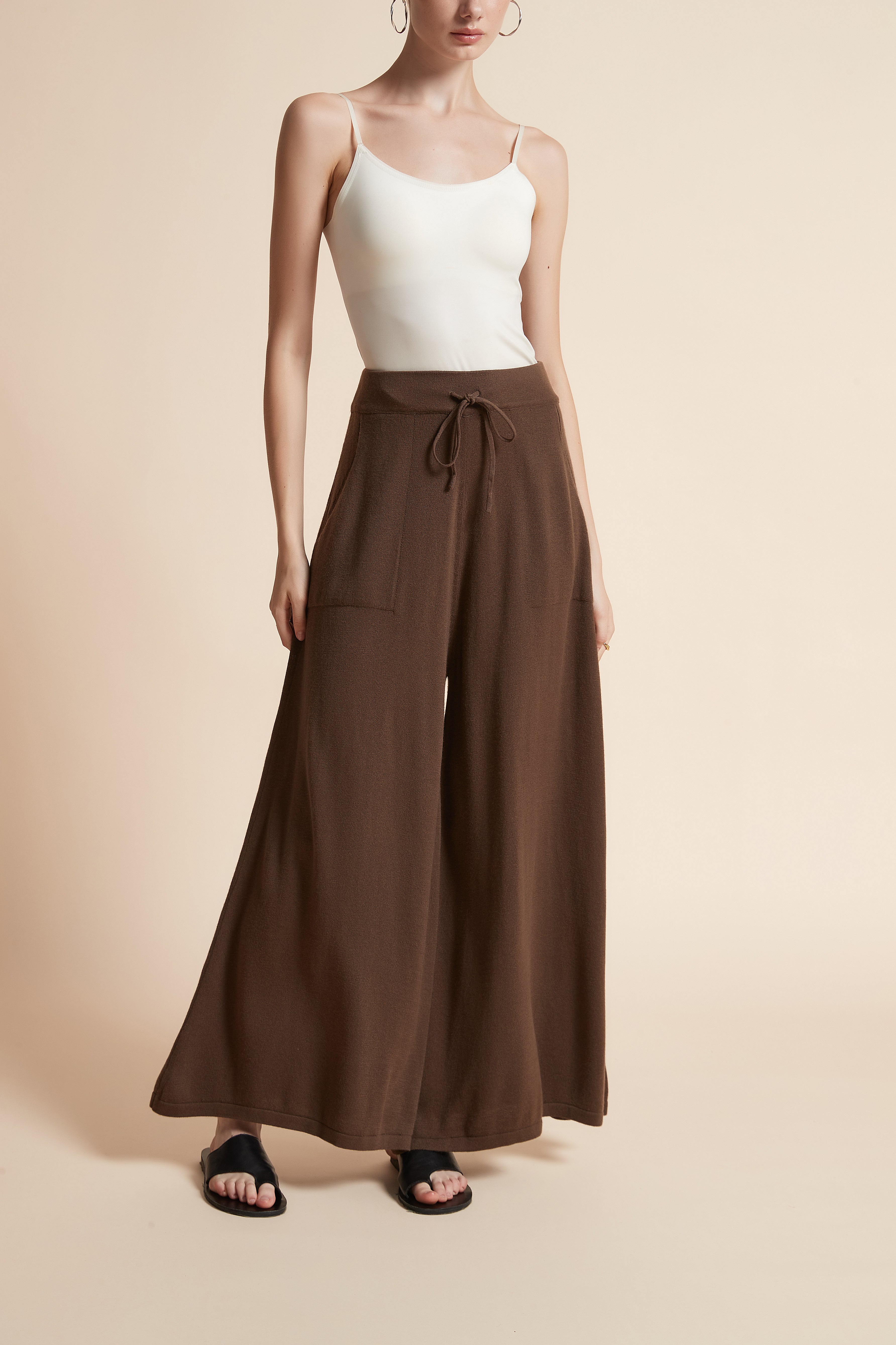 Wide-Leg Pants with Pockets