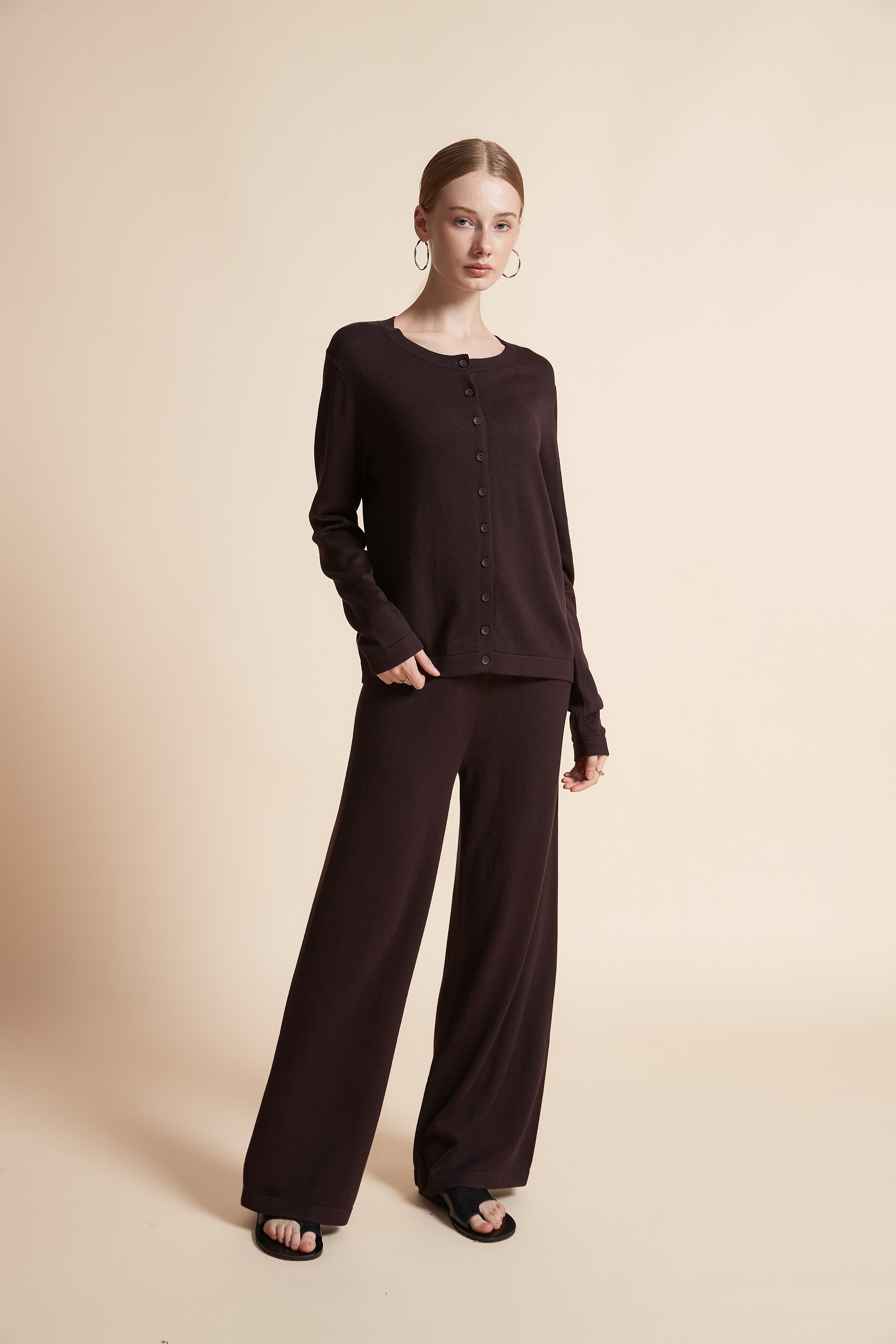 Solid Long-Sleeve Cardigan