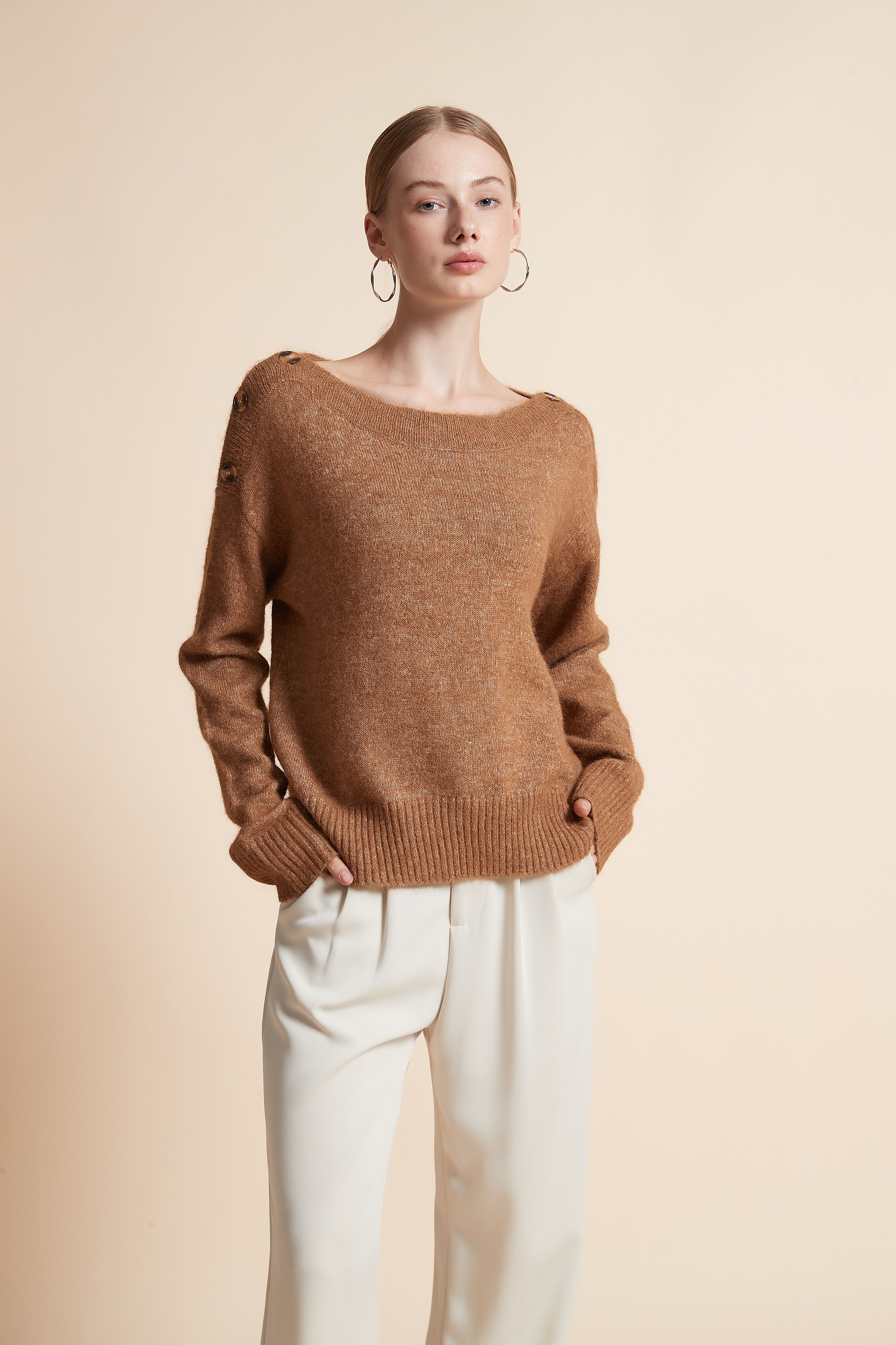 Oversized Solid Long-Sleeve Jacket