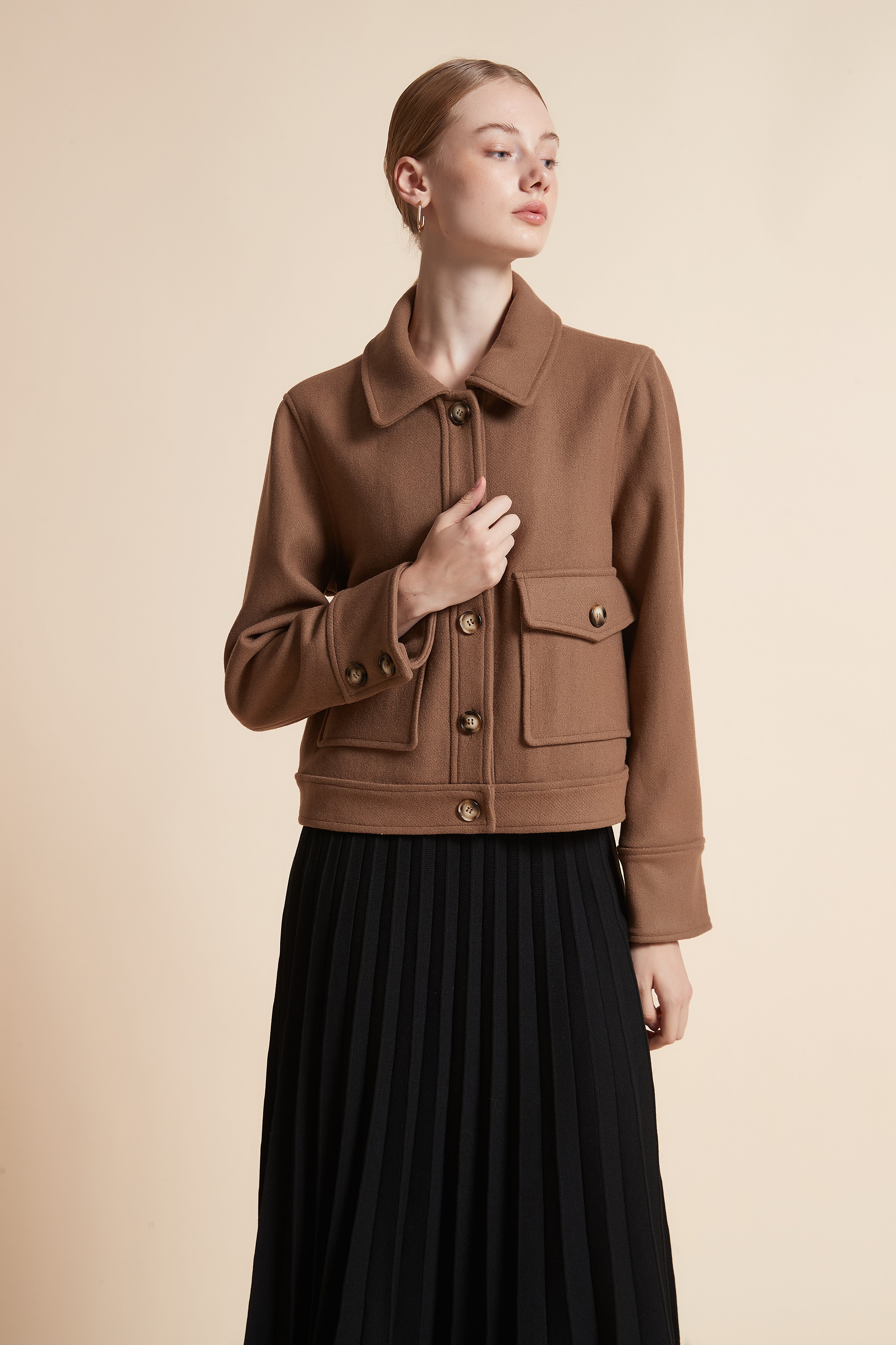 Long-Sleeve Jacket with Pockets