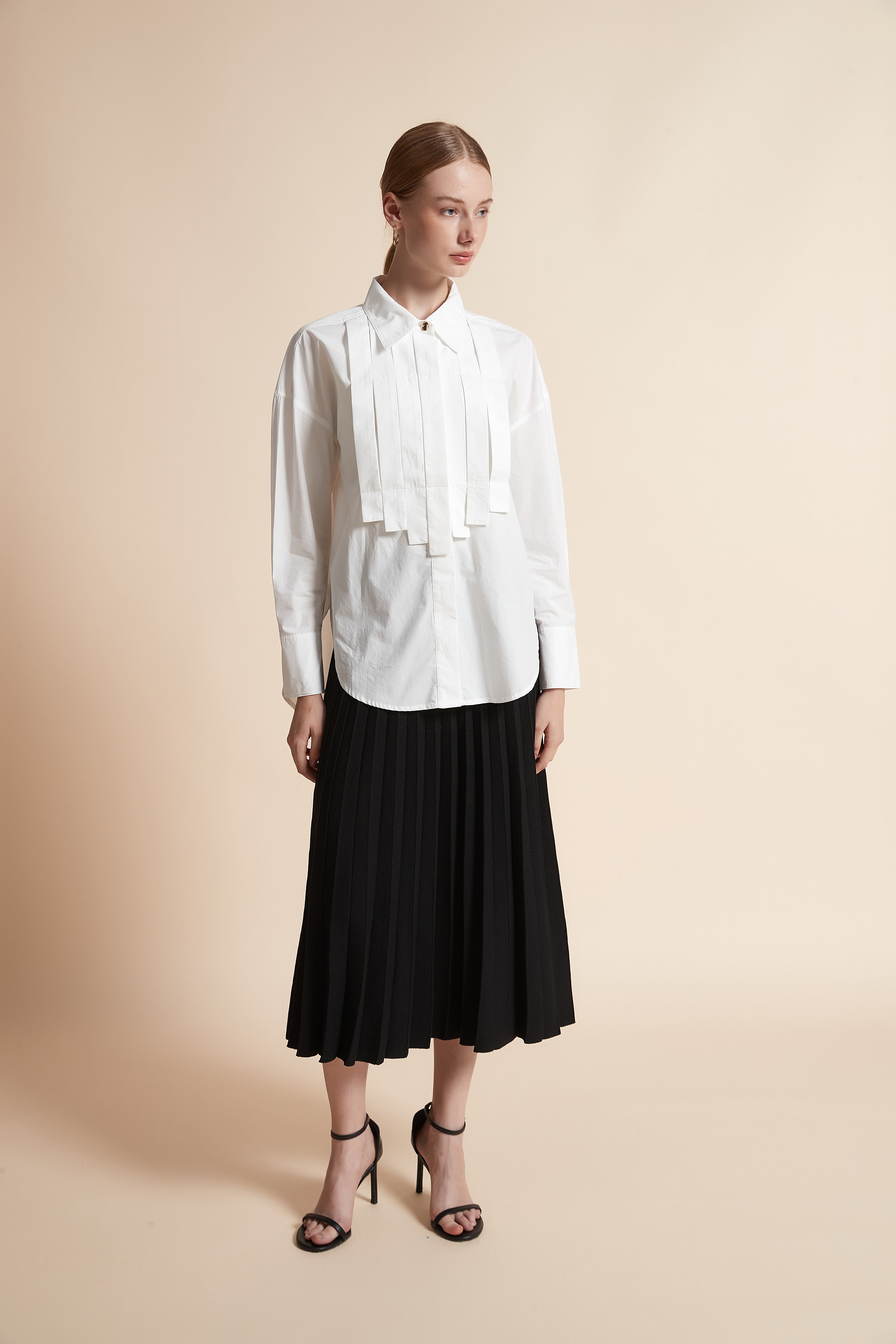 Long-Sleeve Strappy Top