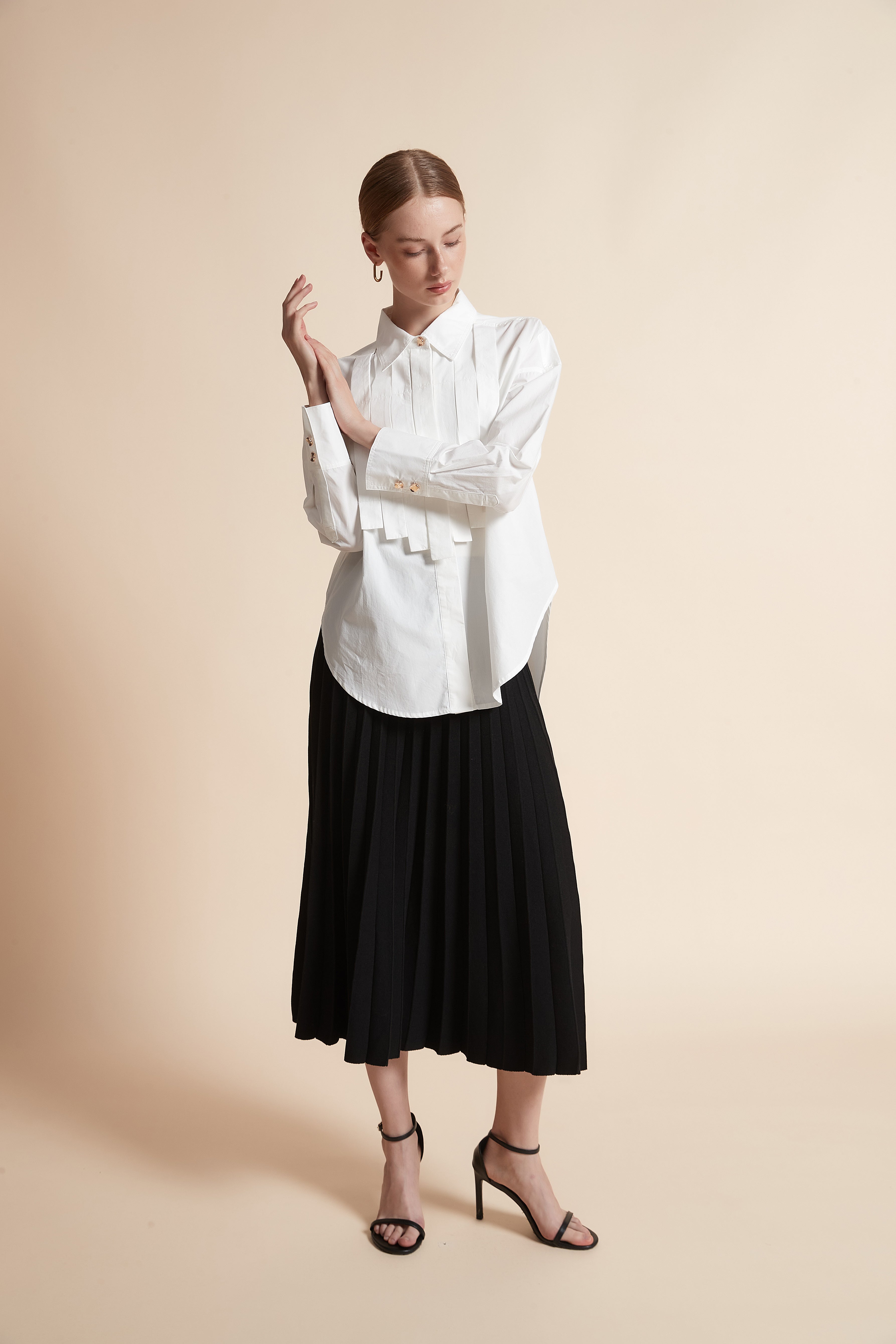 Long-Sleeve Strappy Top