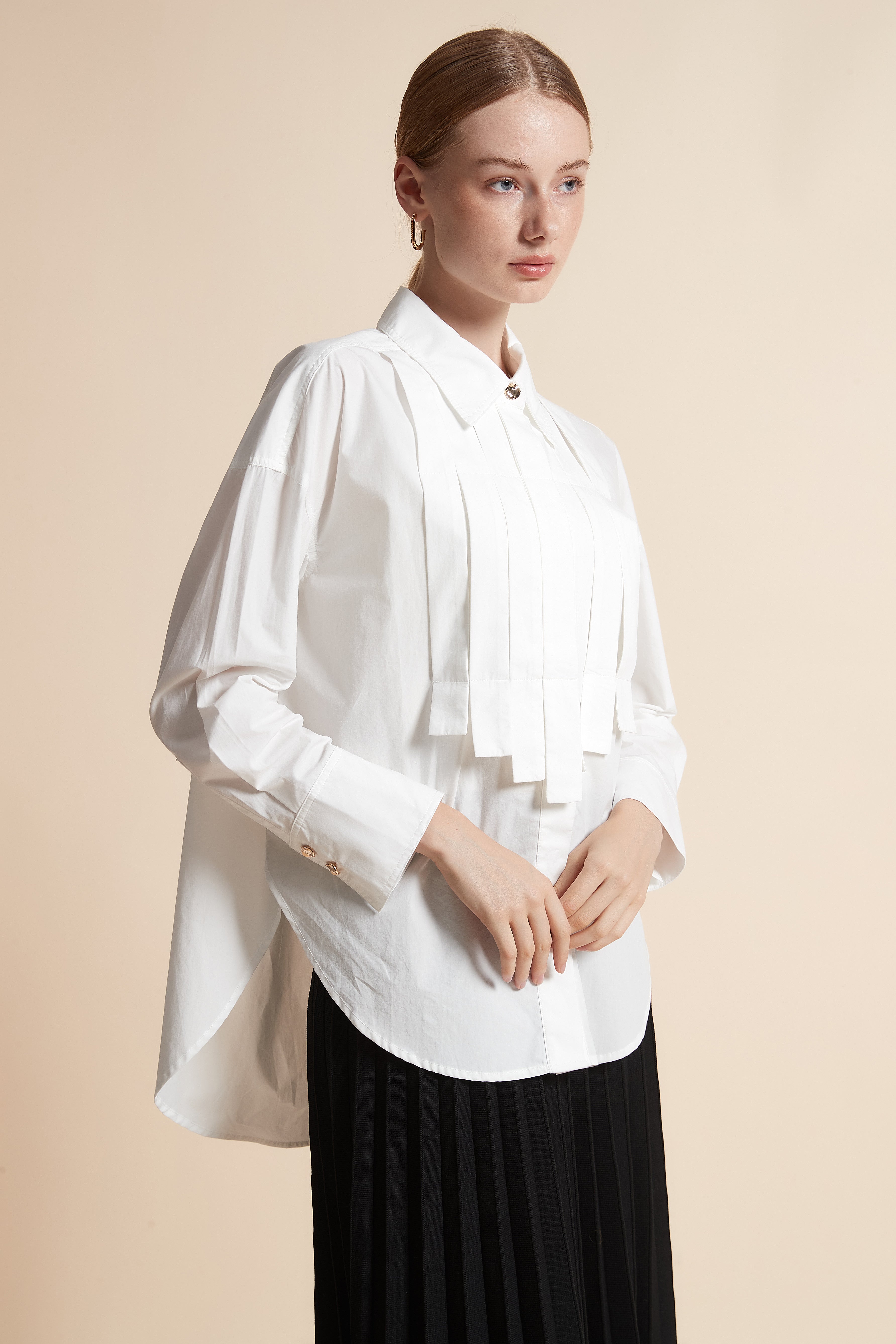 Long-Sleeve Strappy Top