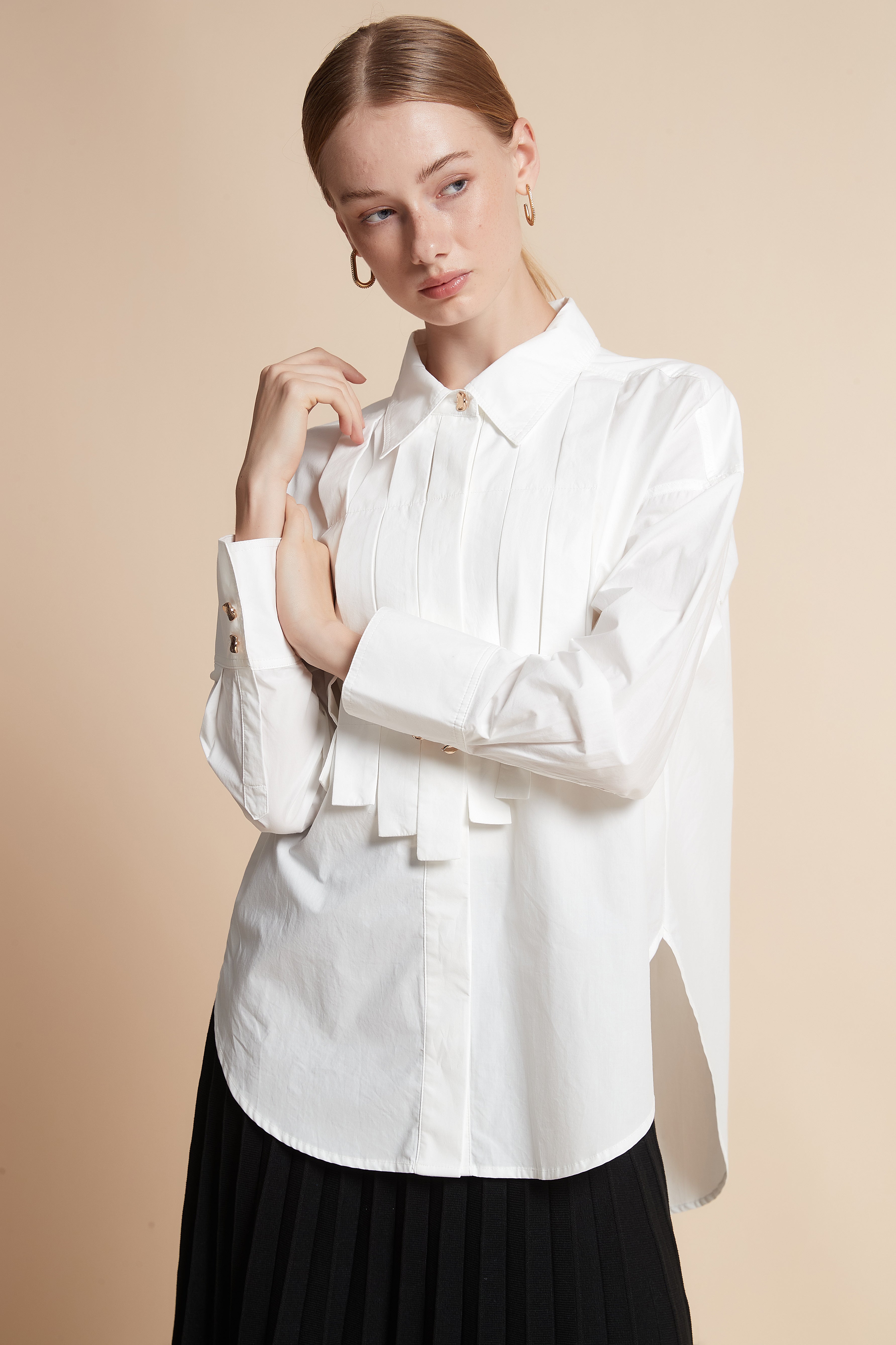 Long-Sleeve Strappy Top