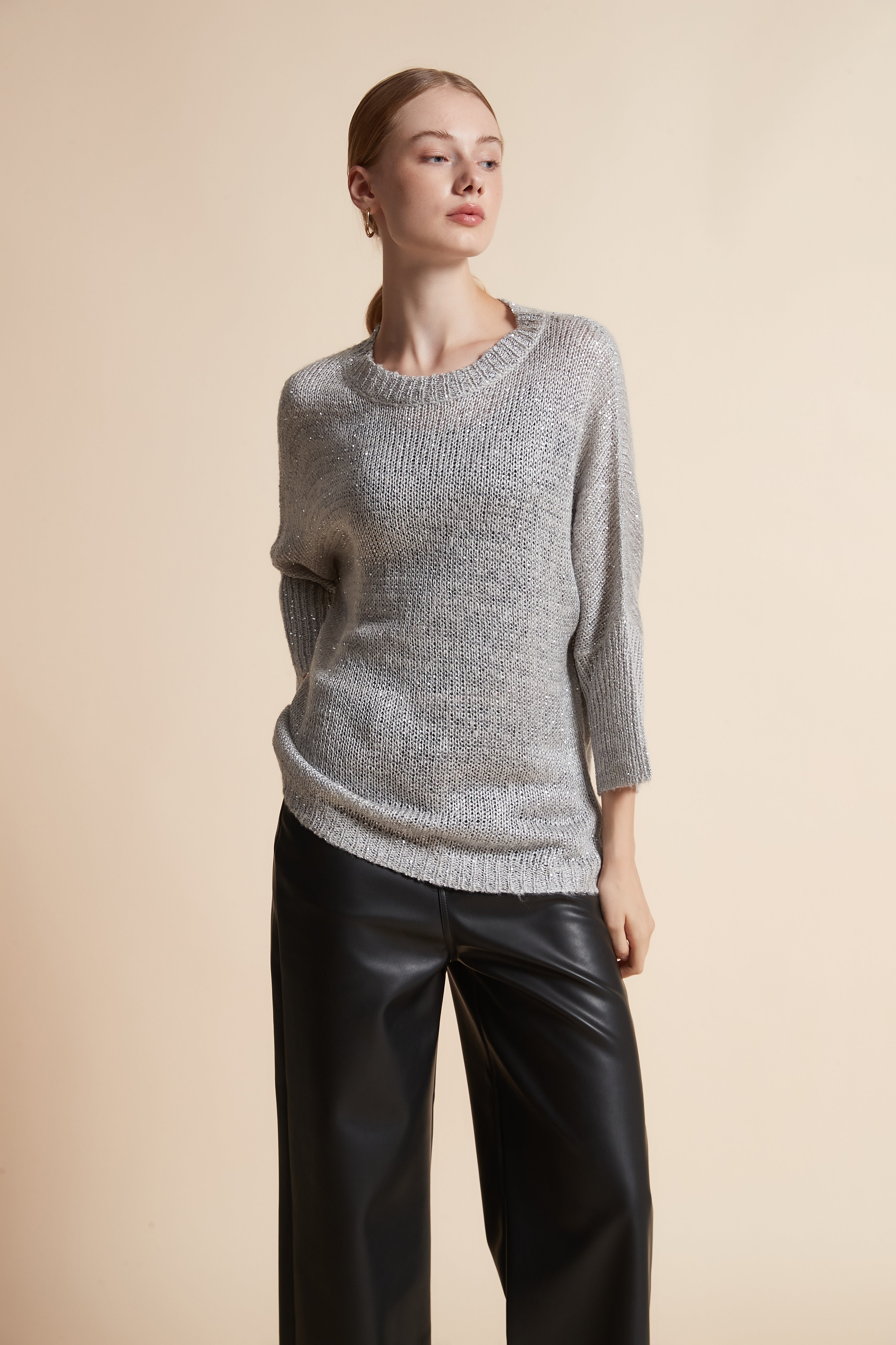 Long-Sleeve Jacket with Shiny Accents