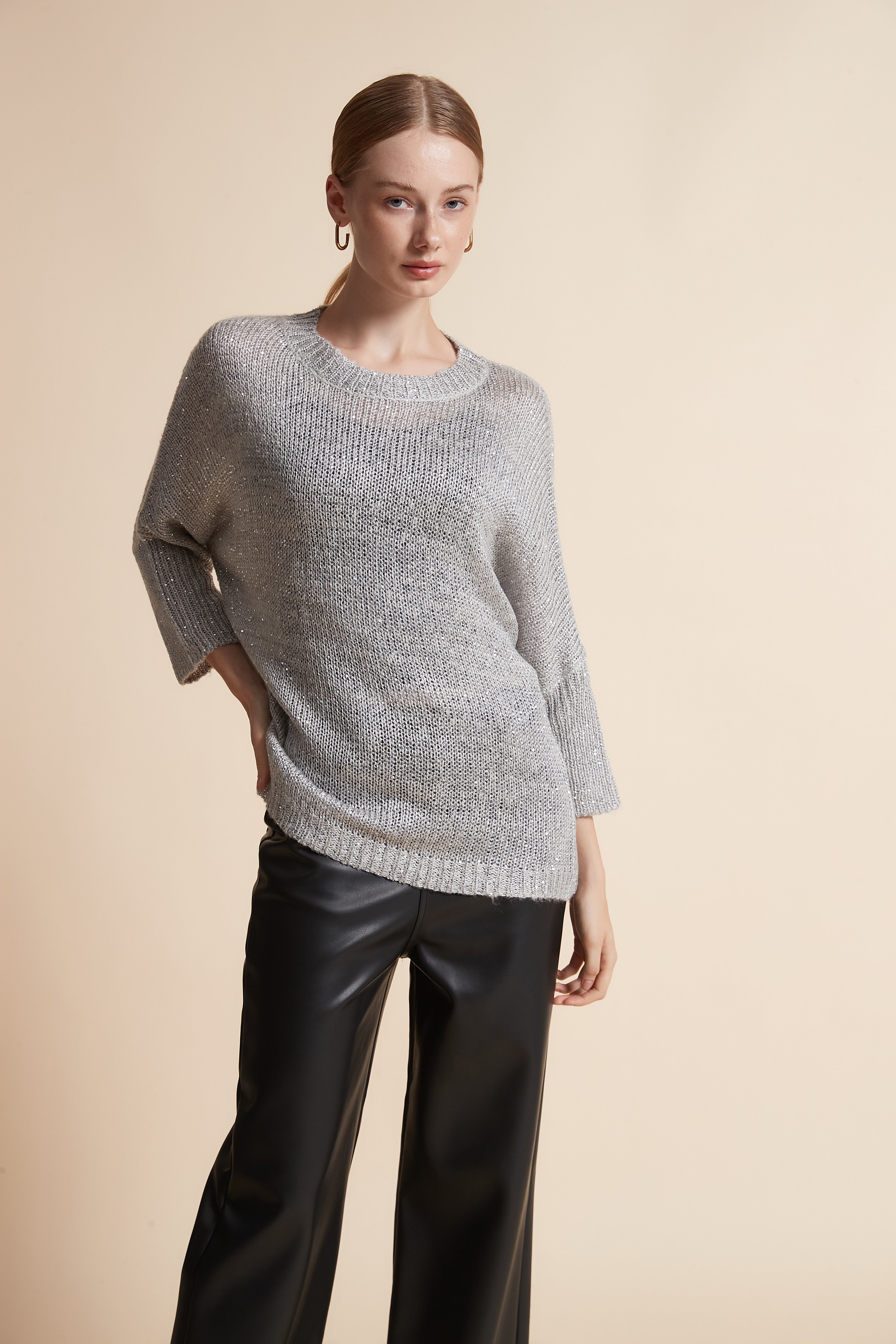 Long-Sleeve Jacket with Shiny Accents