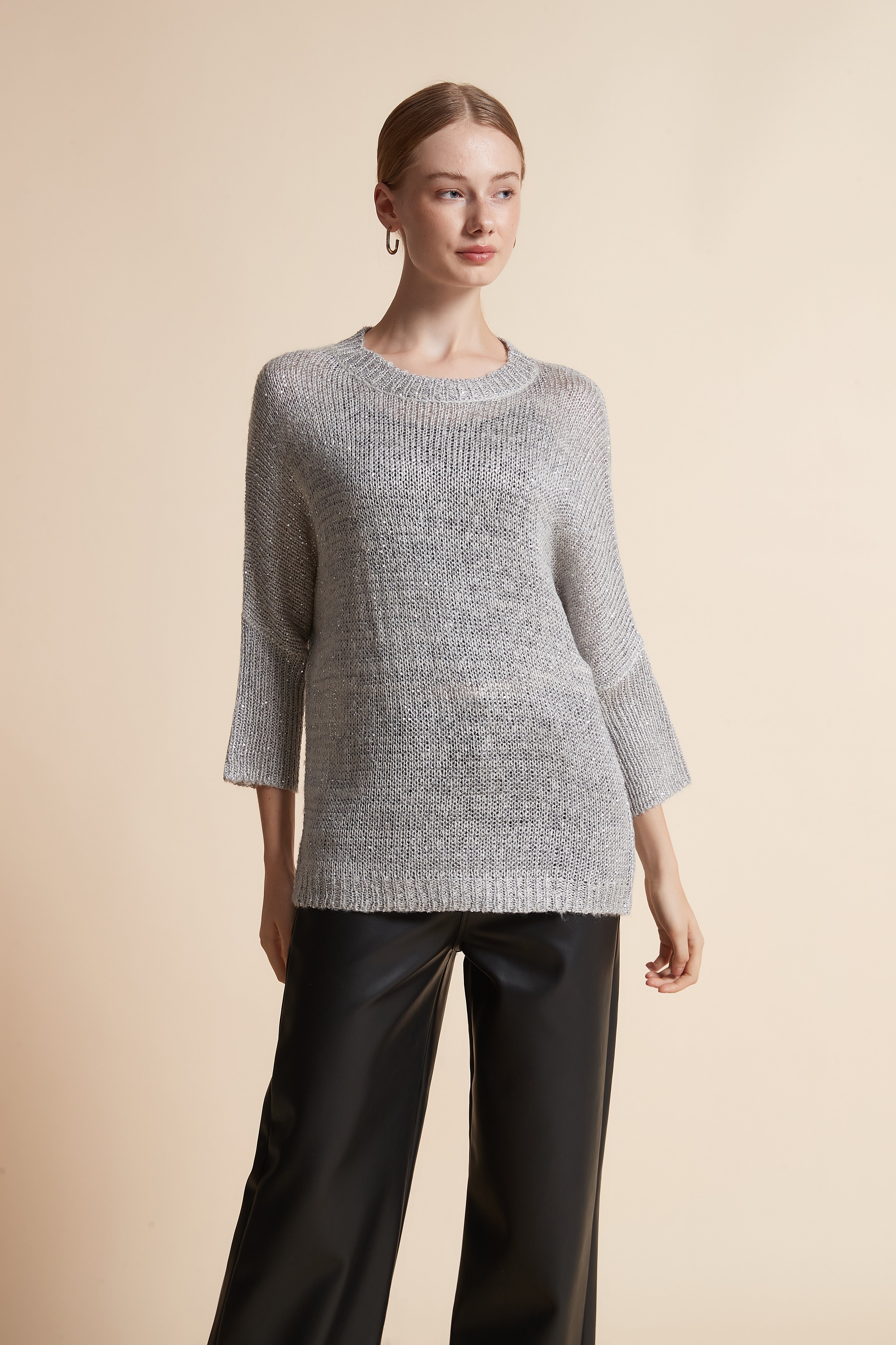 Long-Sleeve Jacket with Shiny Accents