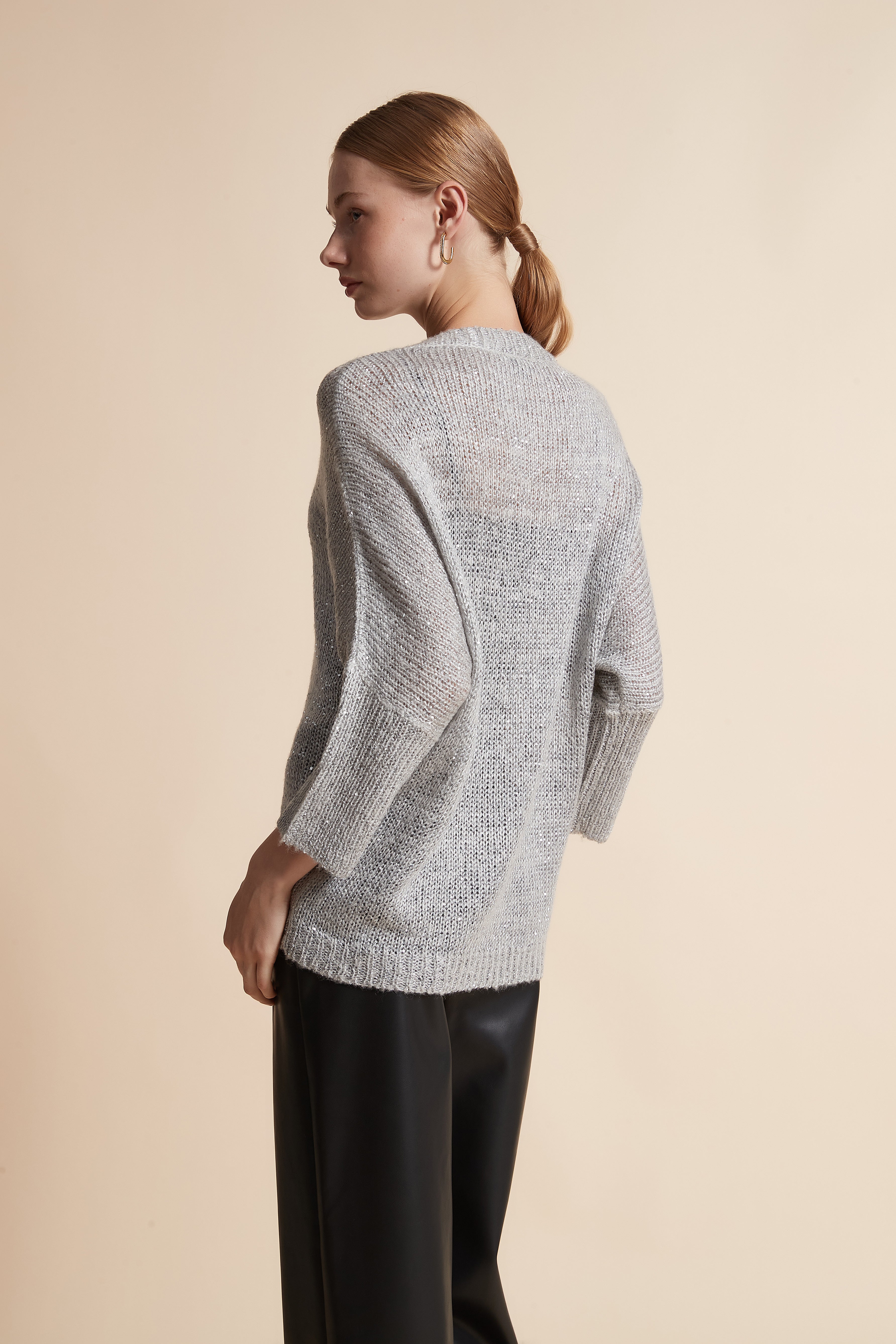 Long-Sleeve Jacket with Shiny Accents