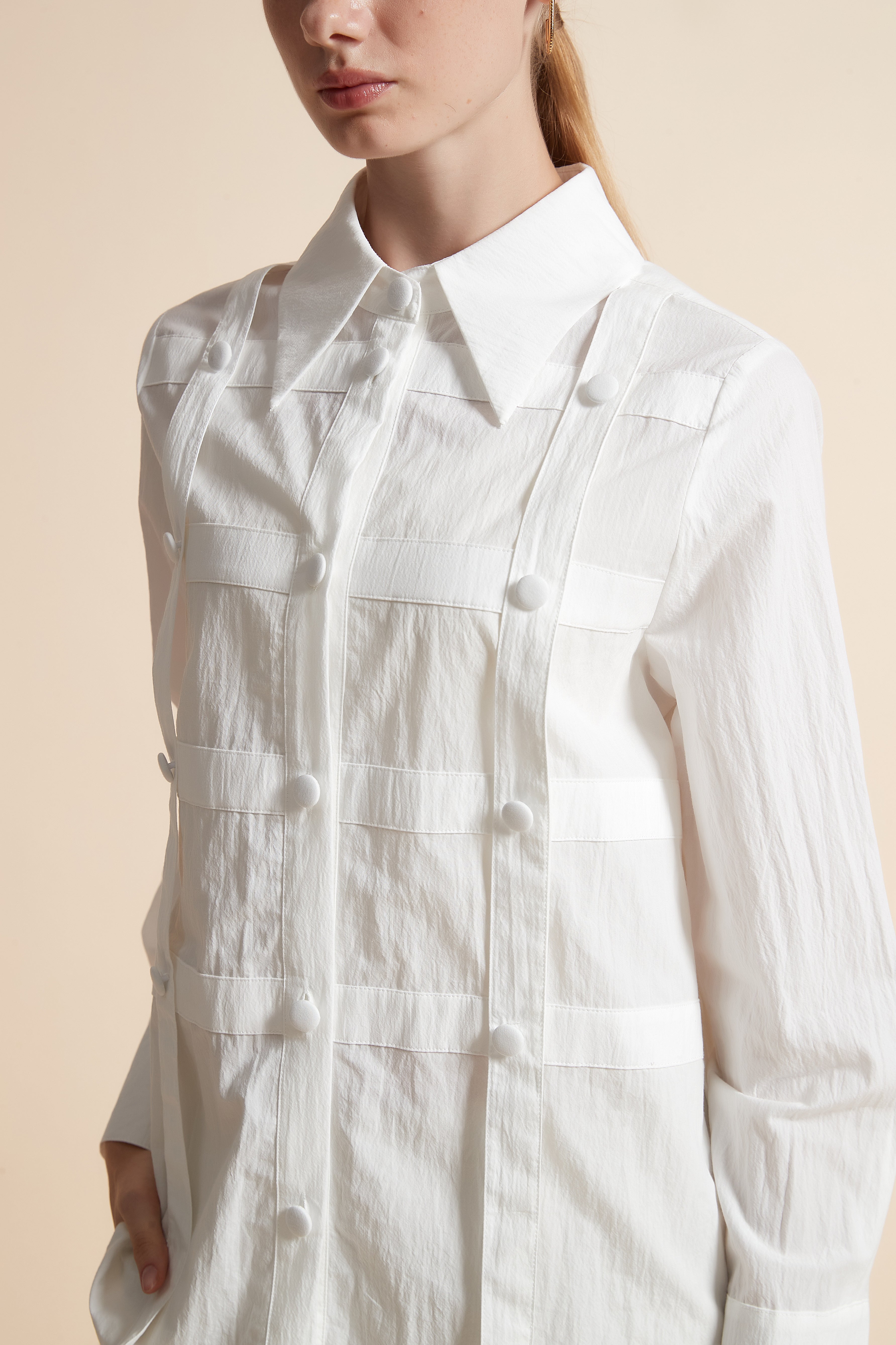 Long-Sleeve Button-Top