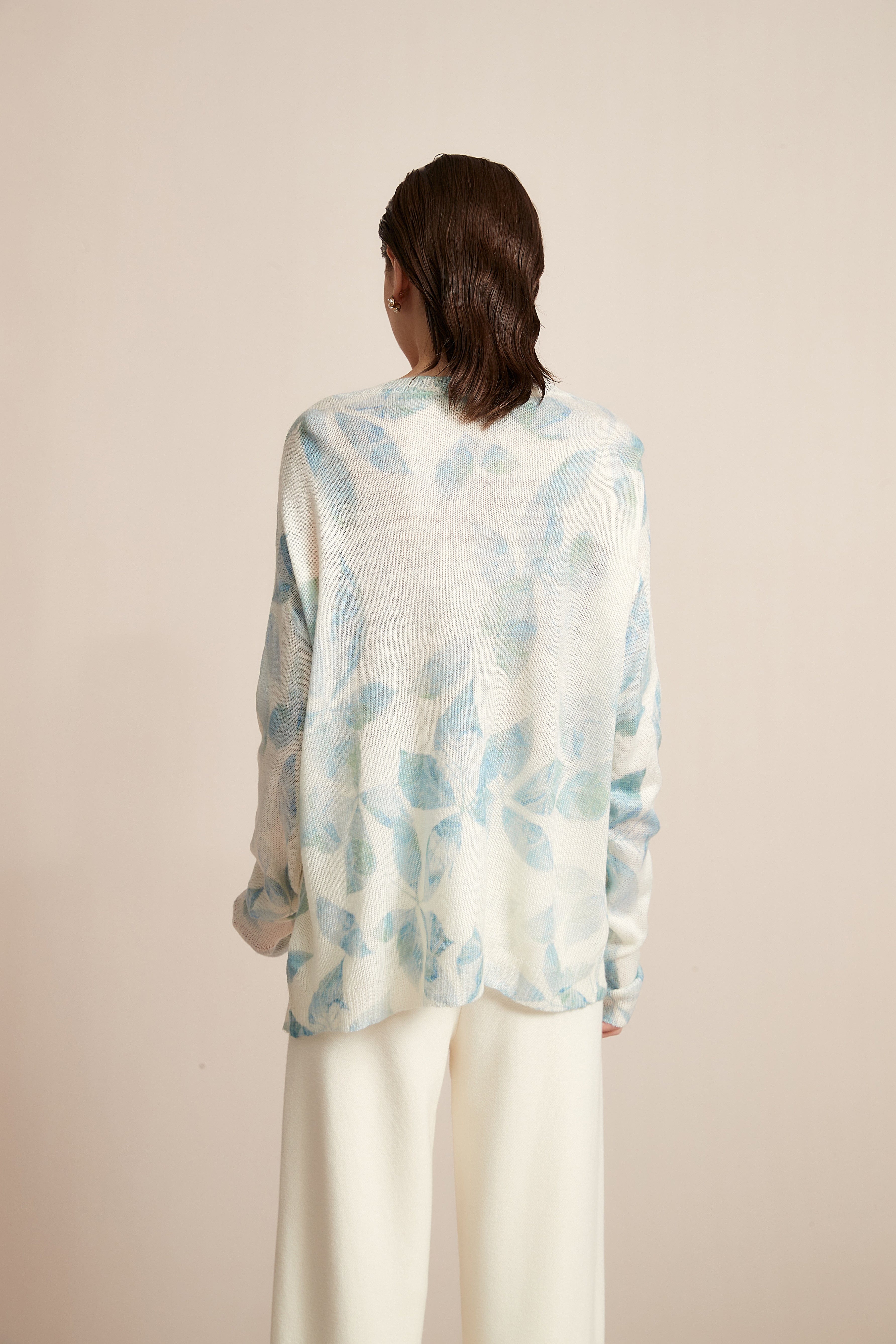Long Floral Blouse With Long Sleeves
