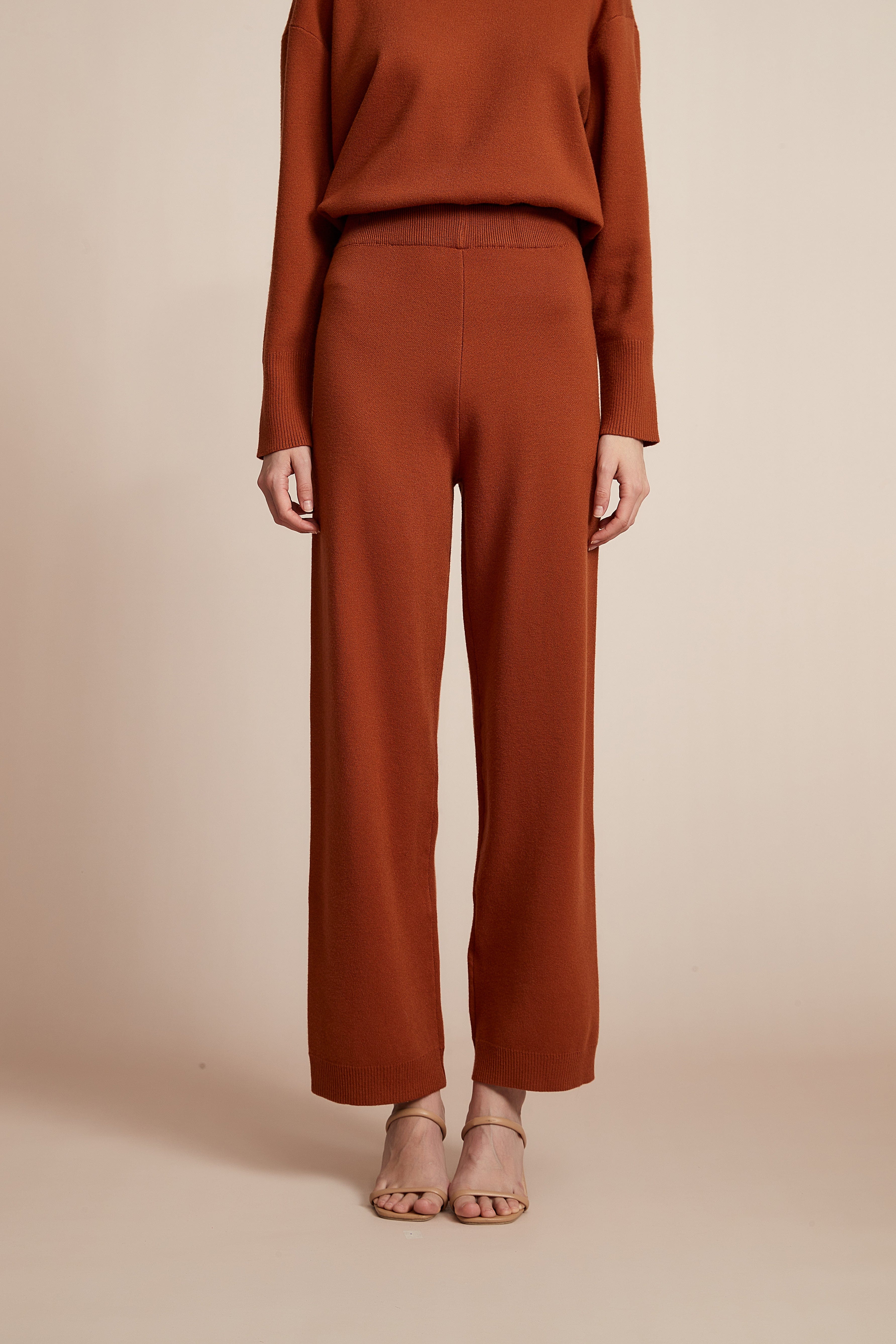Winter Pants with Wide Legs, Solid Color