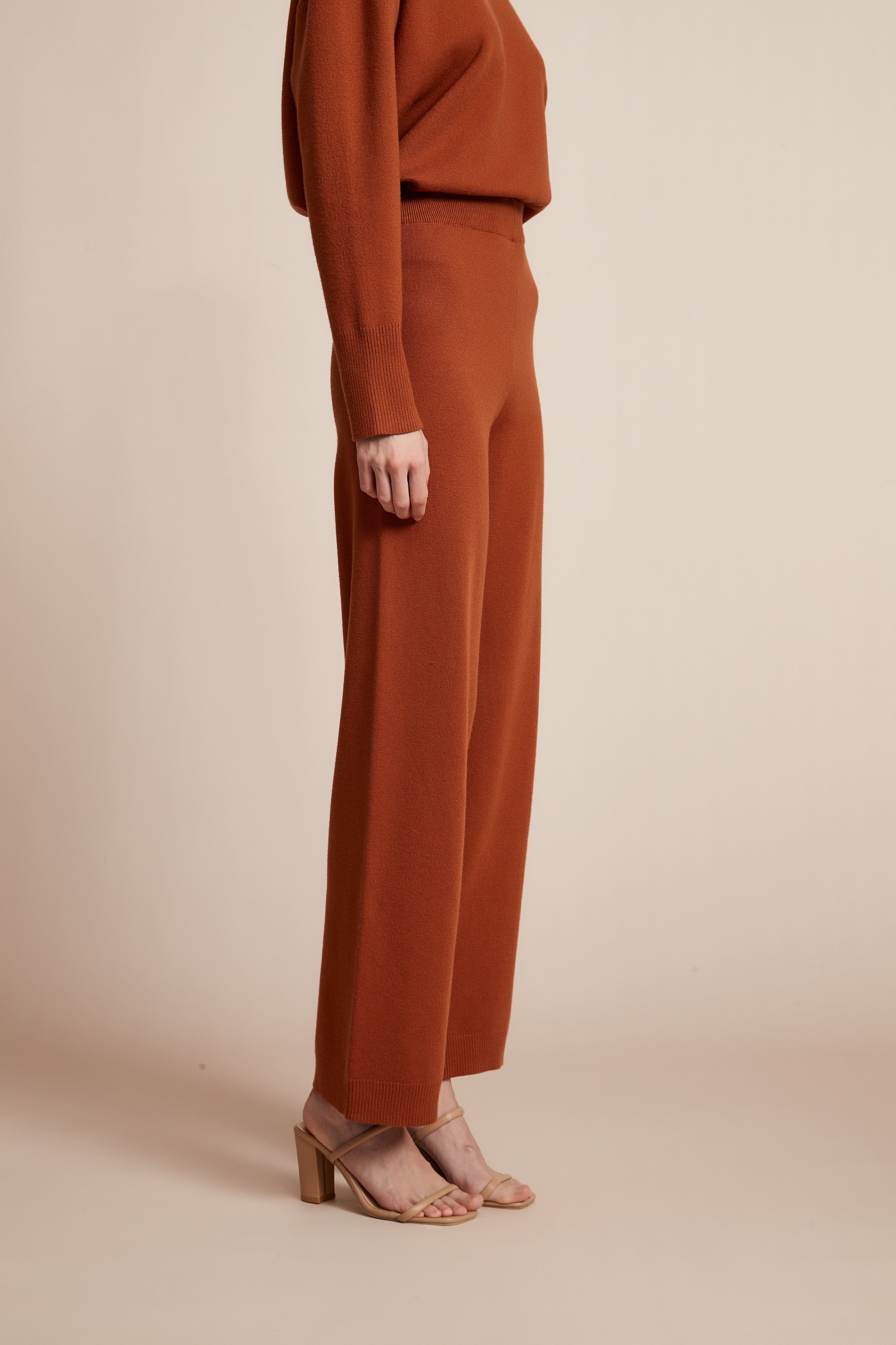 Winter Pants with Wide Legs, Solid Color