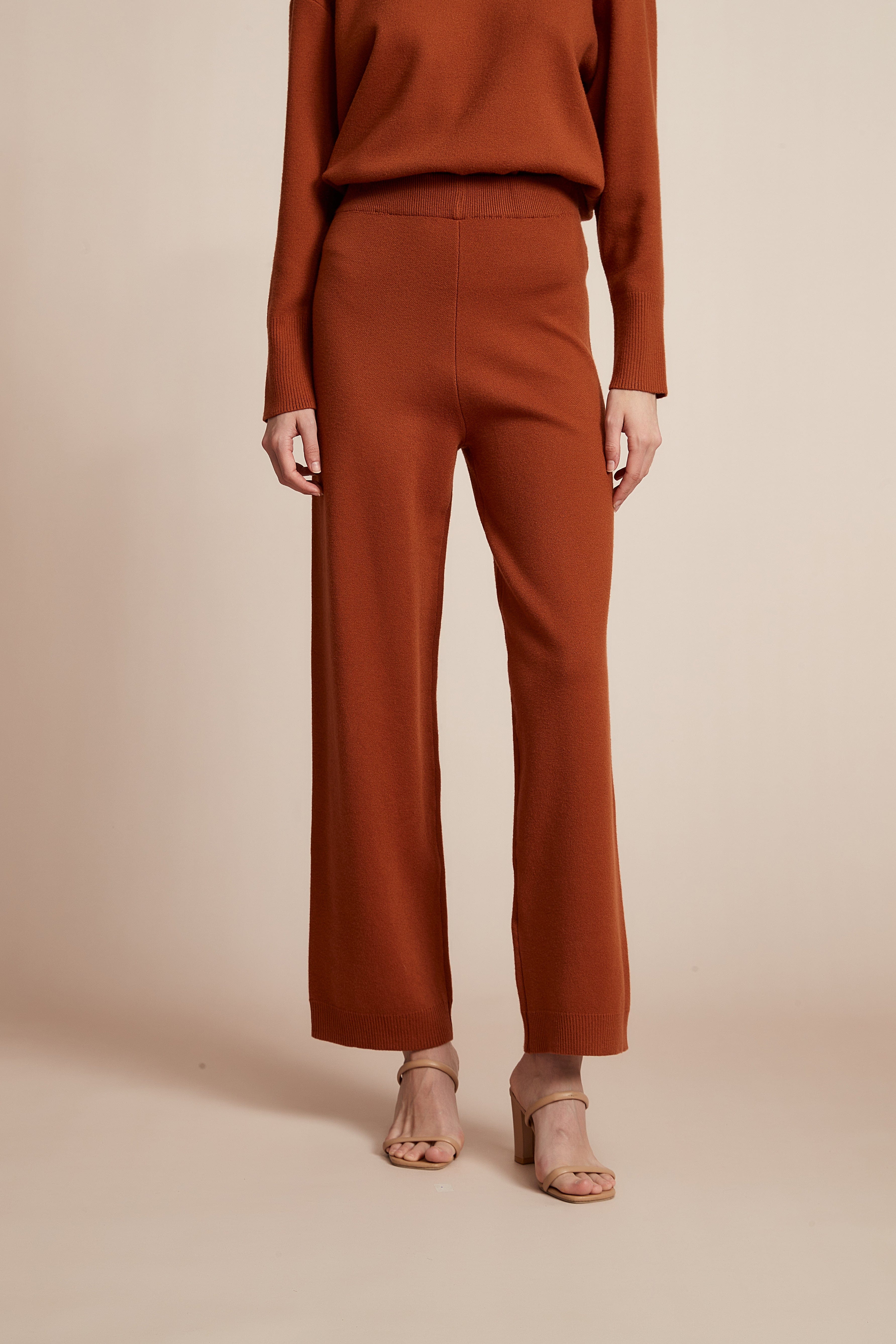 Winter Pants with Wide Legs, Solid Color