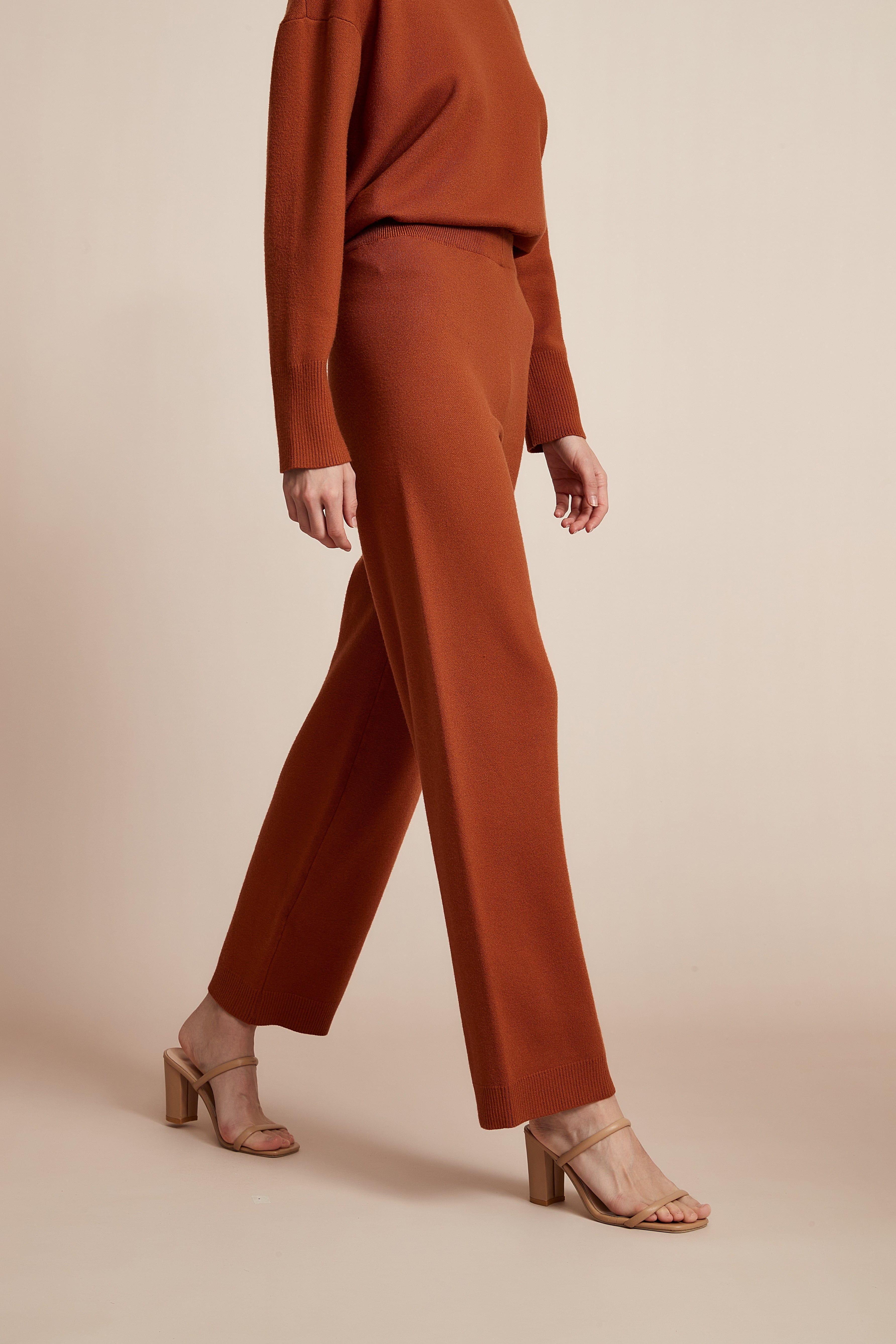 Winter Pants with Wide Legs, Solid Color