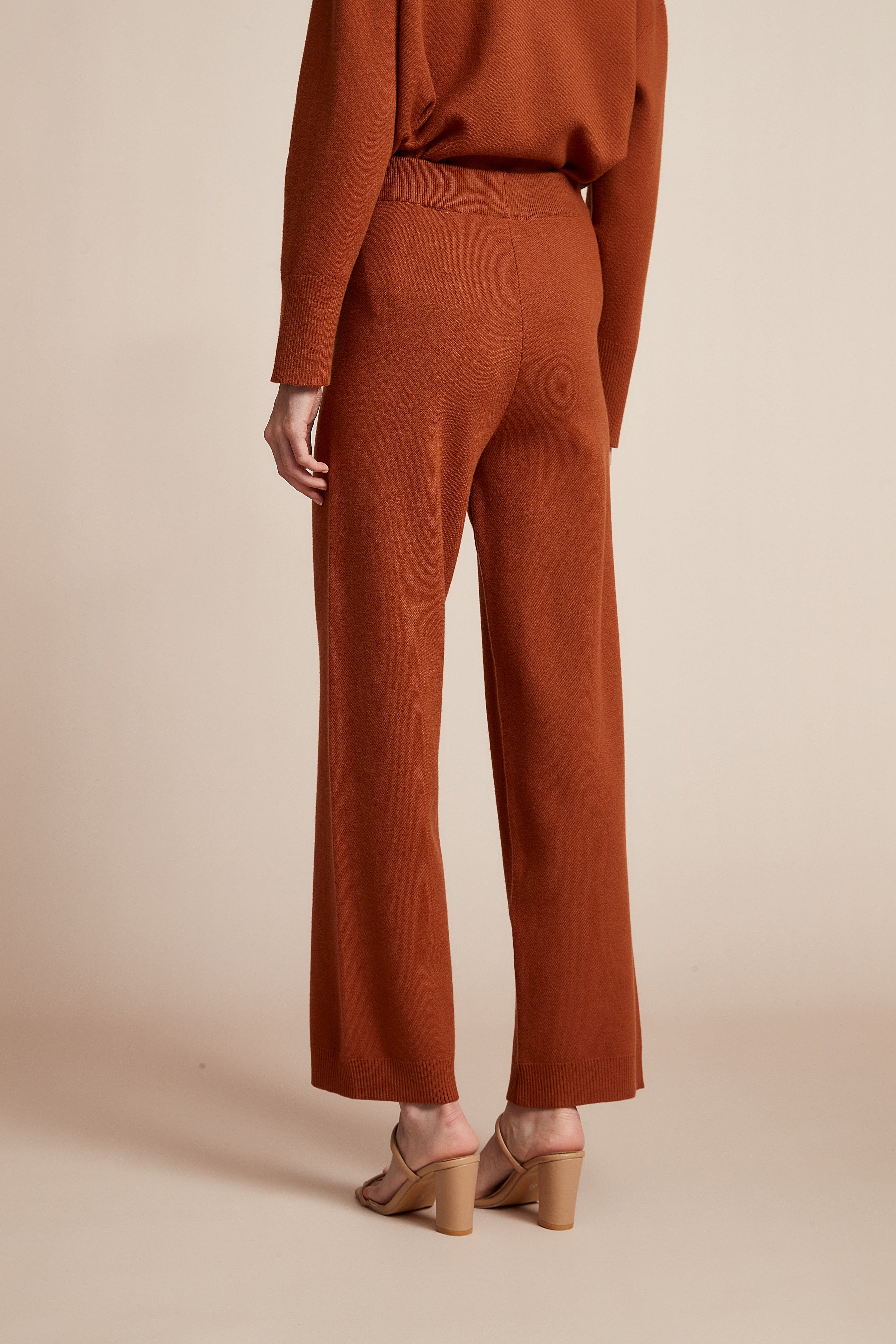 Winter Pants with Wide Legs, Solid Color