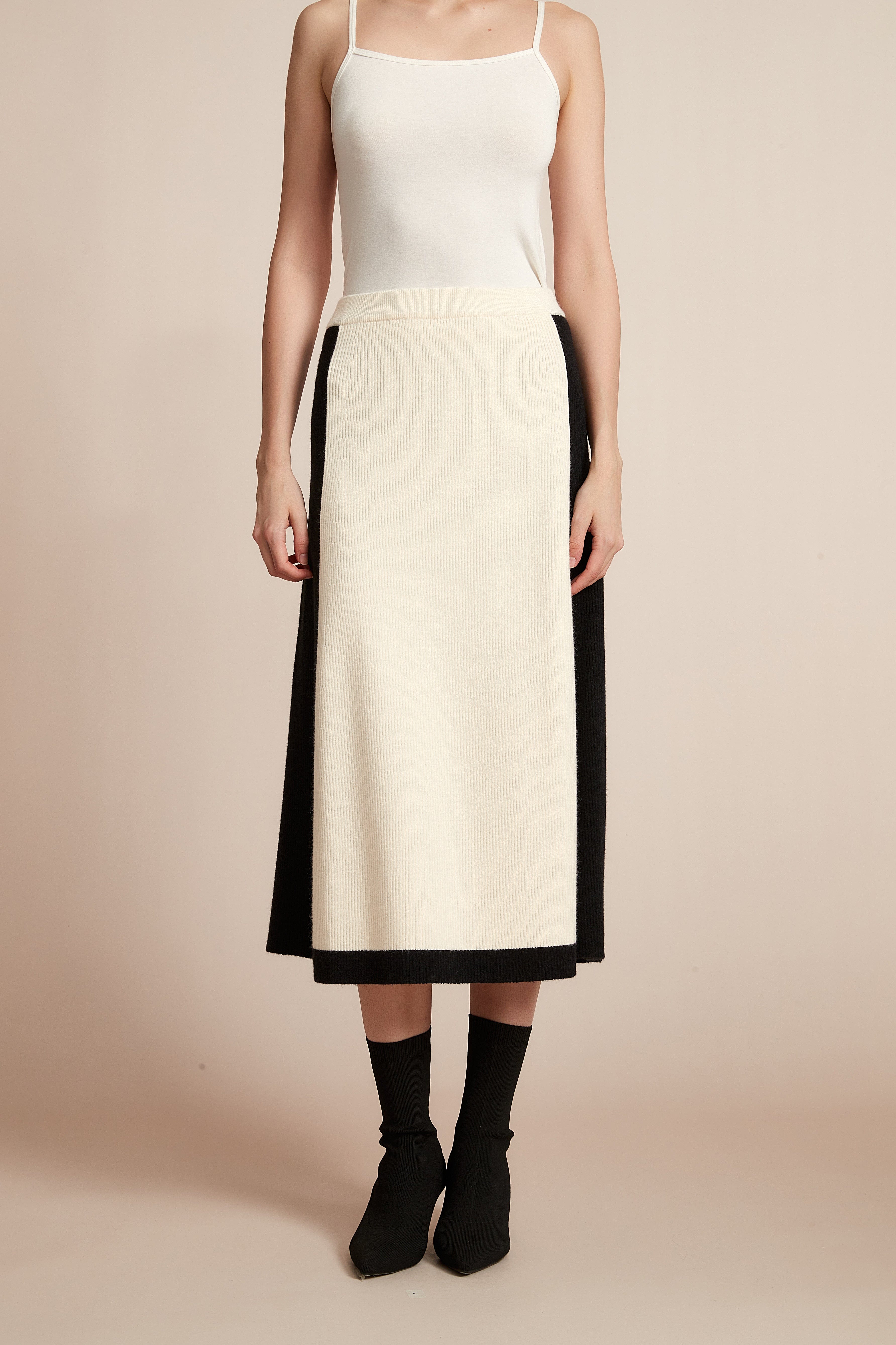 Ribbed Midi Skirt Winter