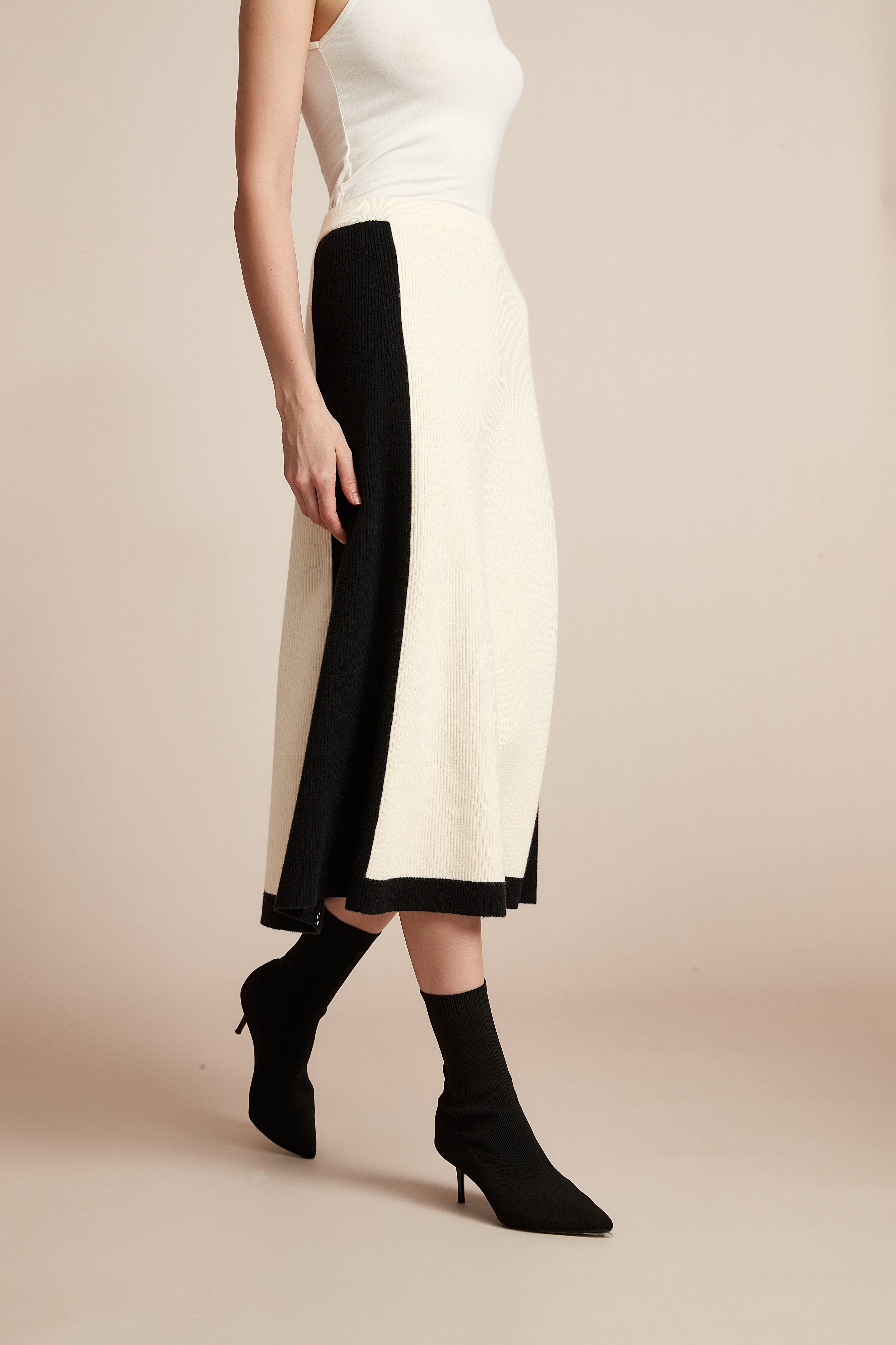 Ribbed Midi Skirt Winter