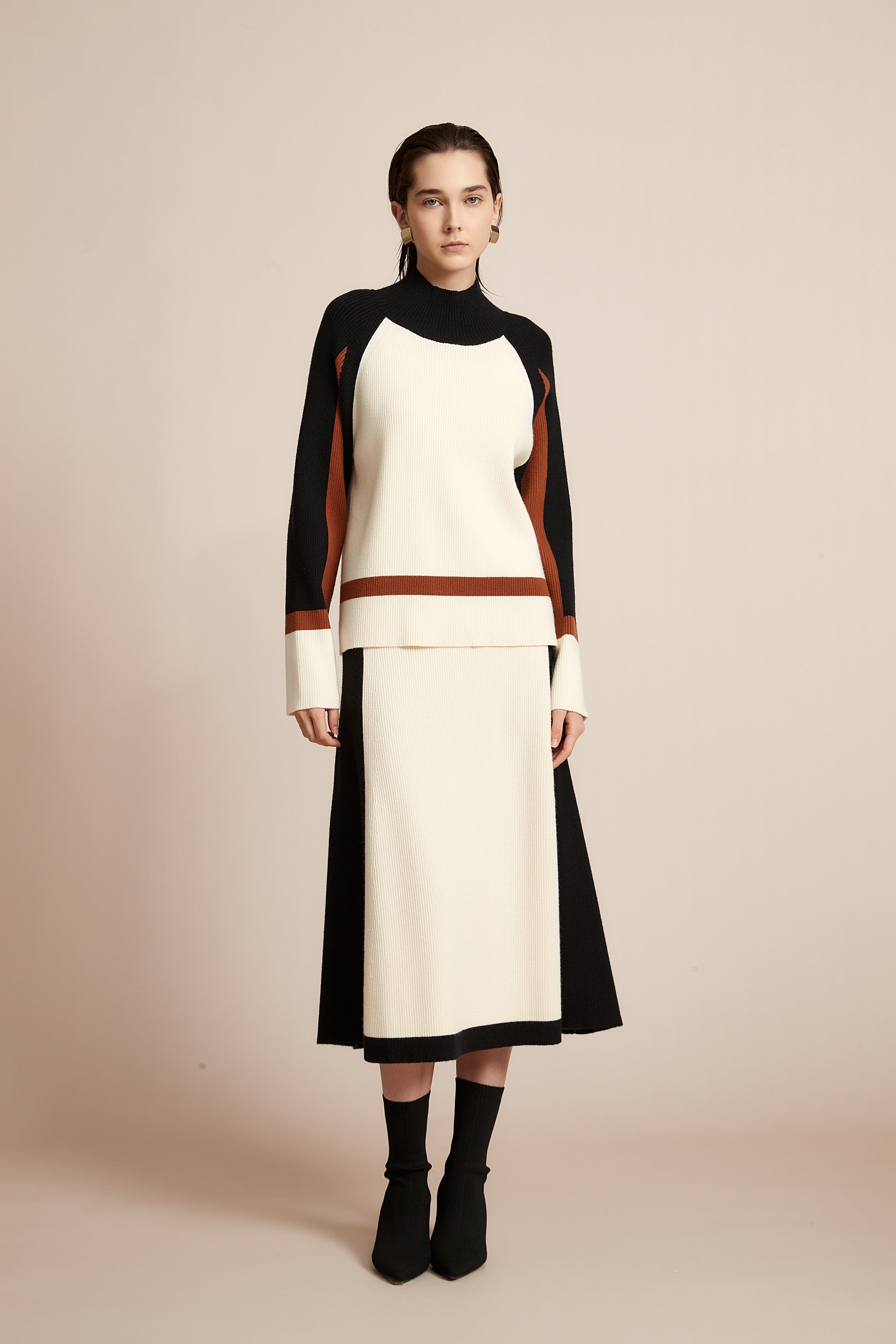 Ribbed Midi Skirt Winter