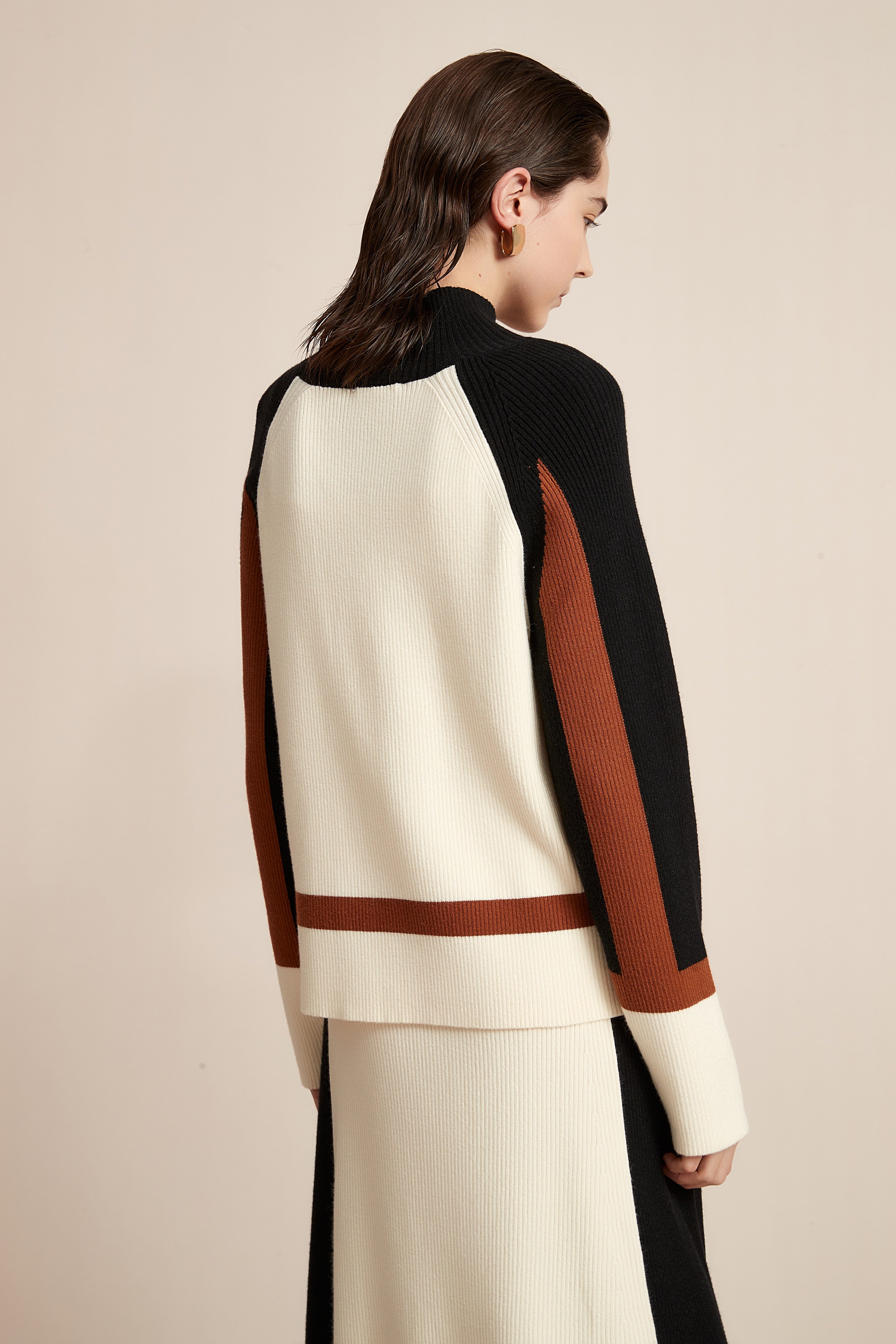 Winter Blouse With High Neck And Long Sleeves In Various Colors