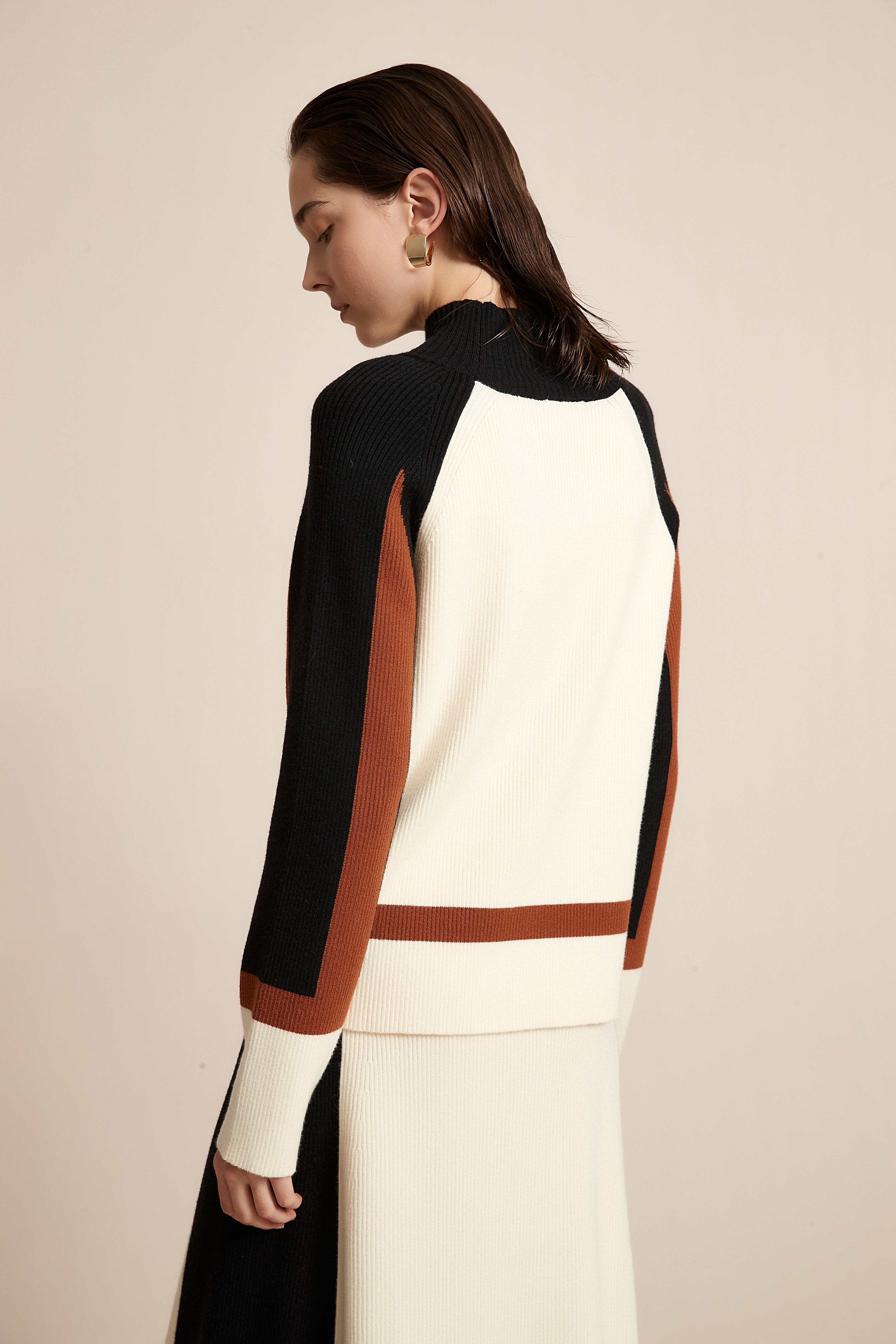 Winter Blouse With High Neck And Long Sleeves In Various Colors