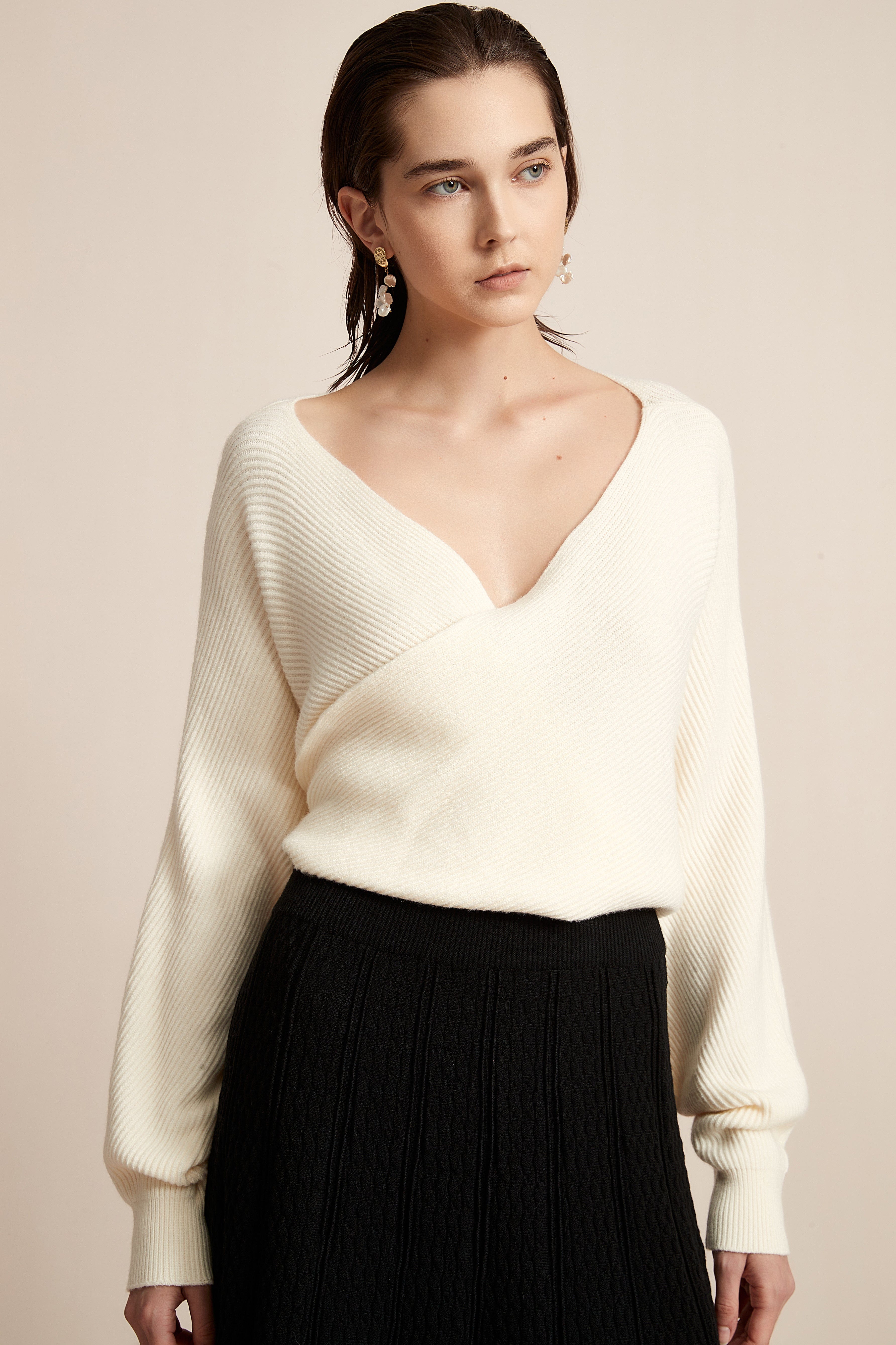 Winter Blouse With Chest Opening, Plain