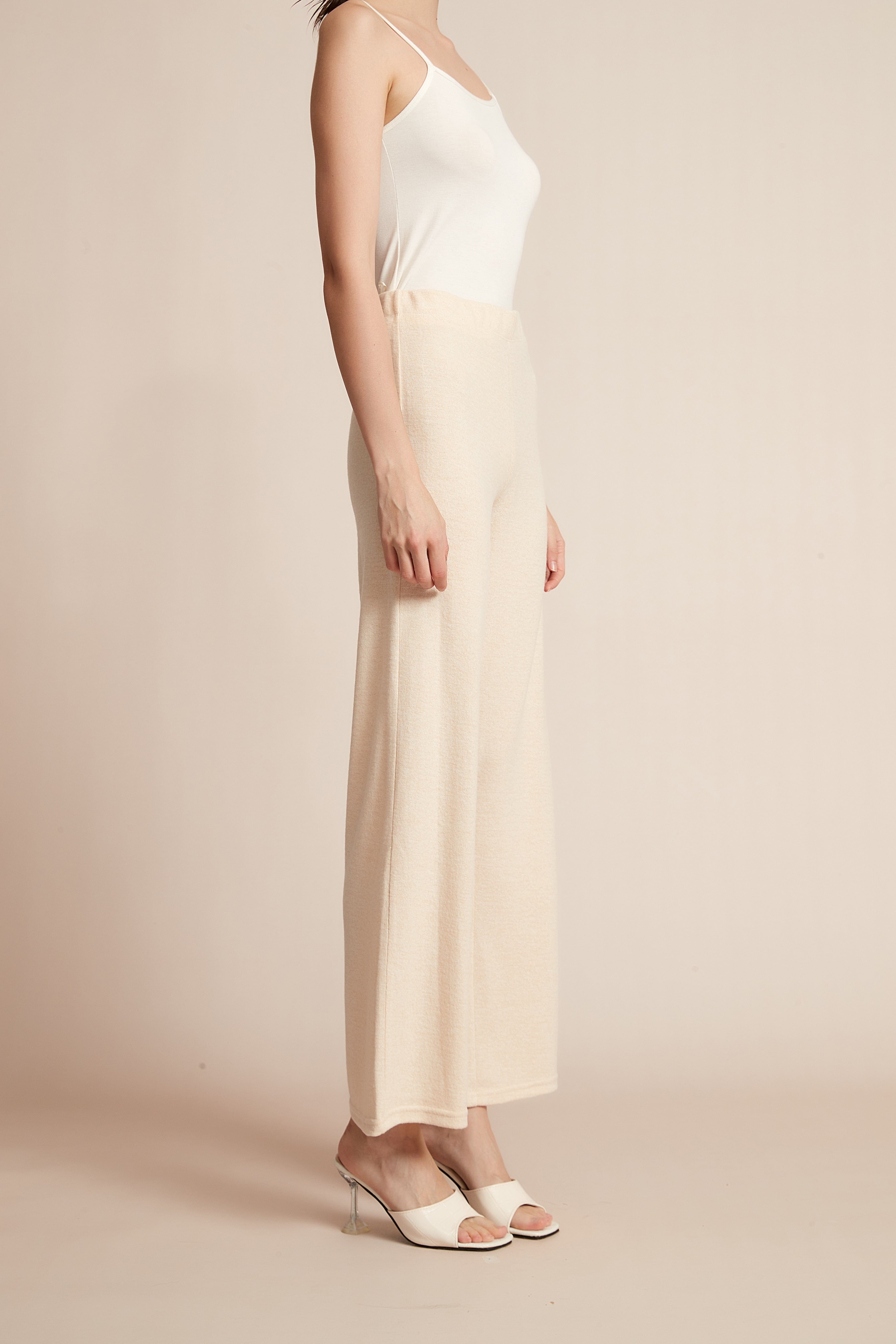 Plain Wide-Leg Winter Pants