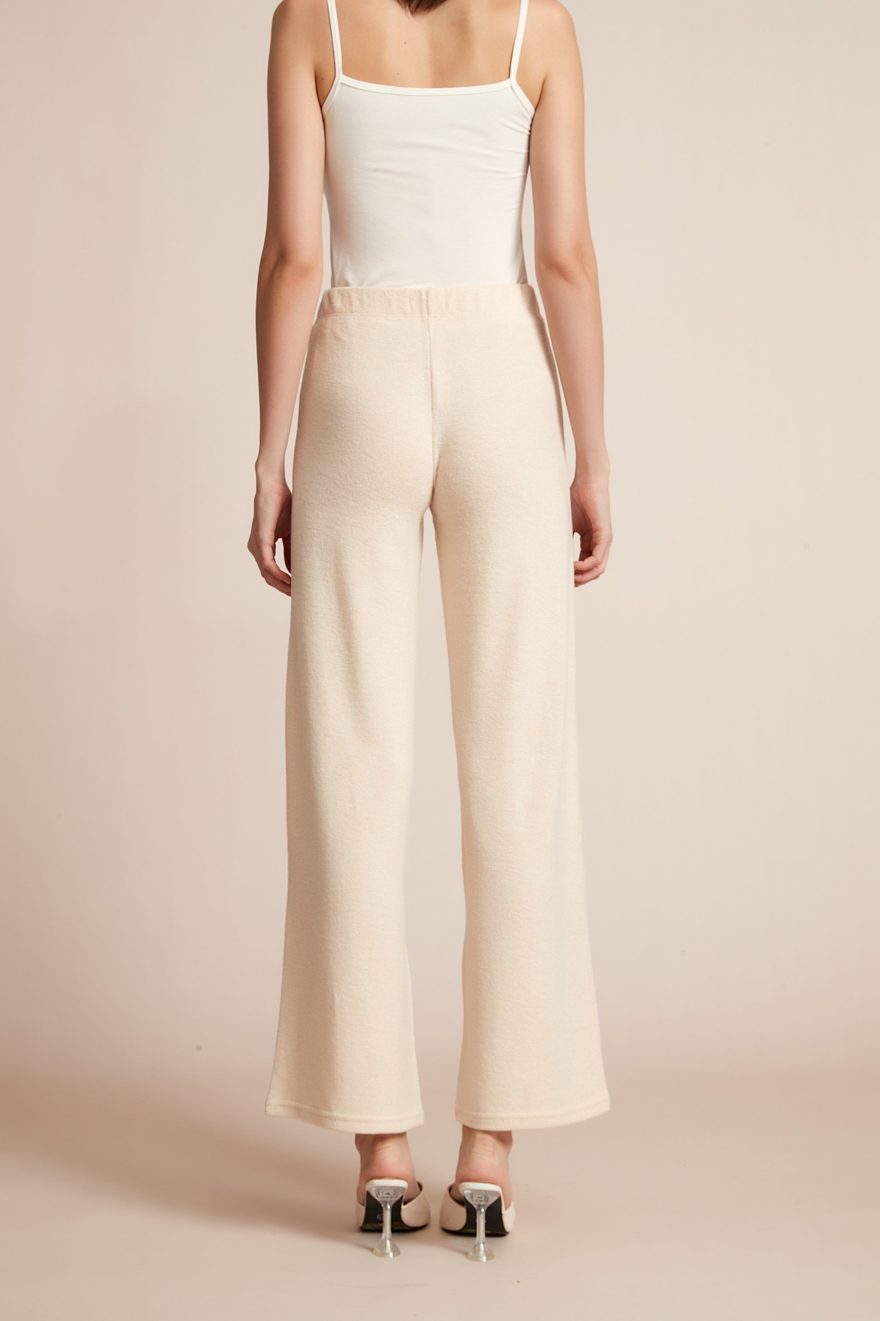 Plain Wide-Leg Winter Pants