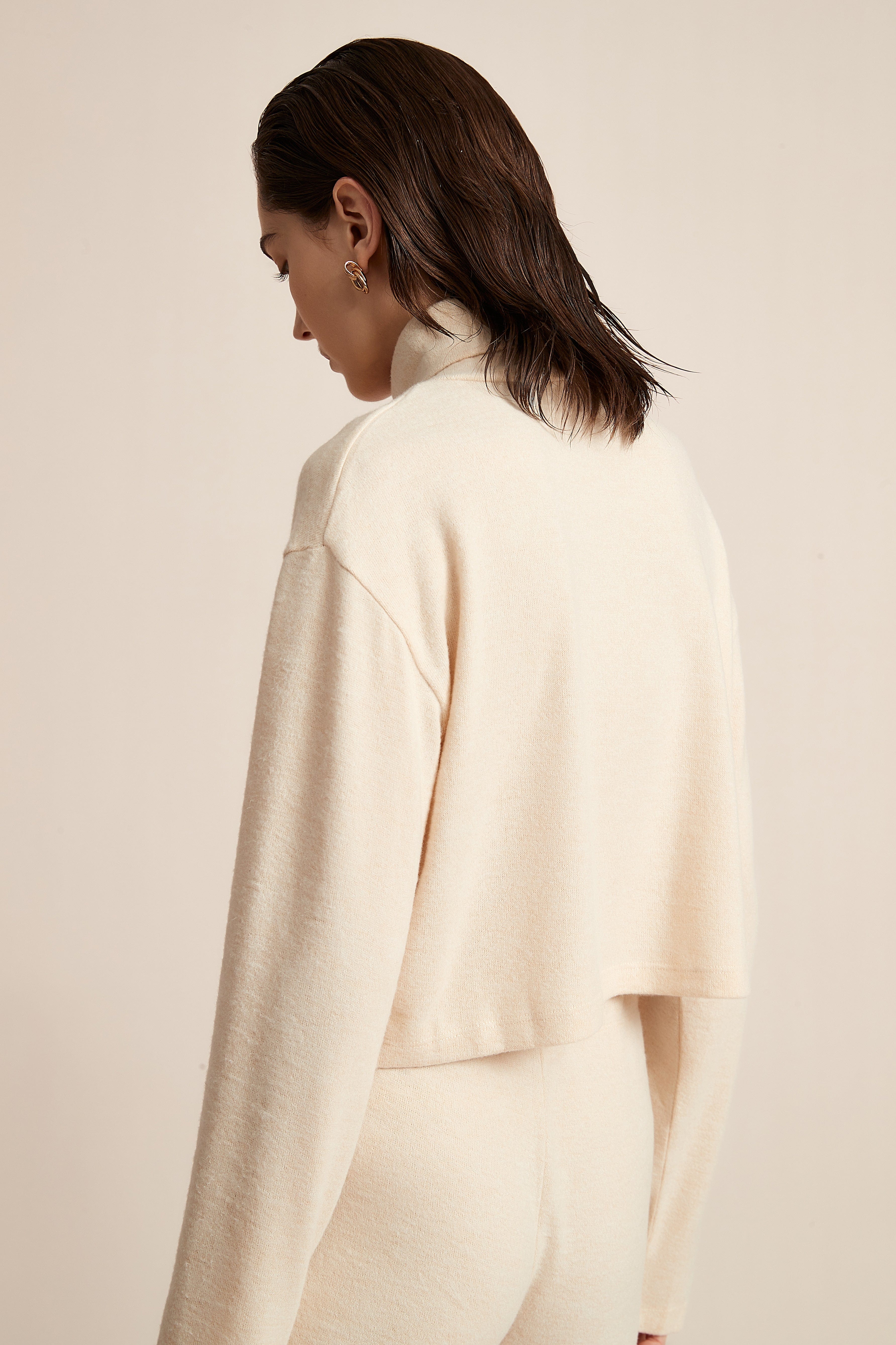 Plain Long Winter Blouse With Long Sleeves